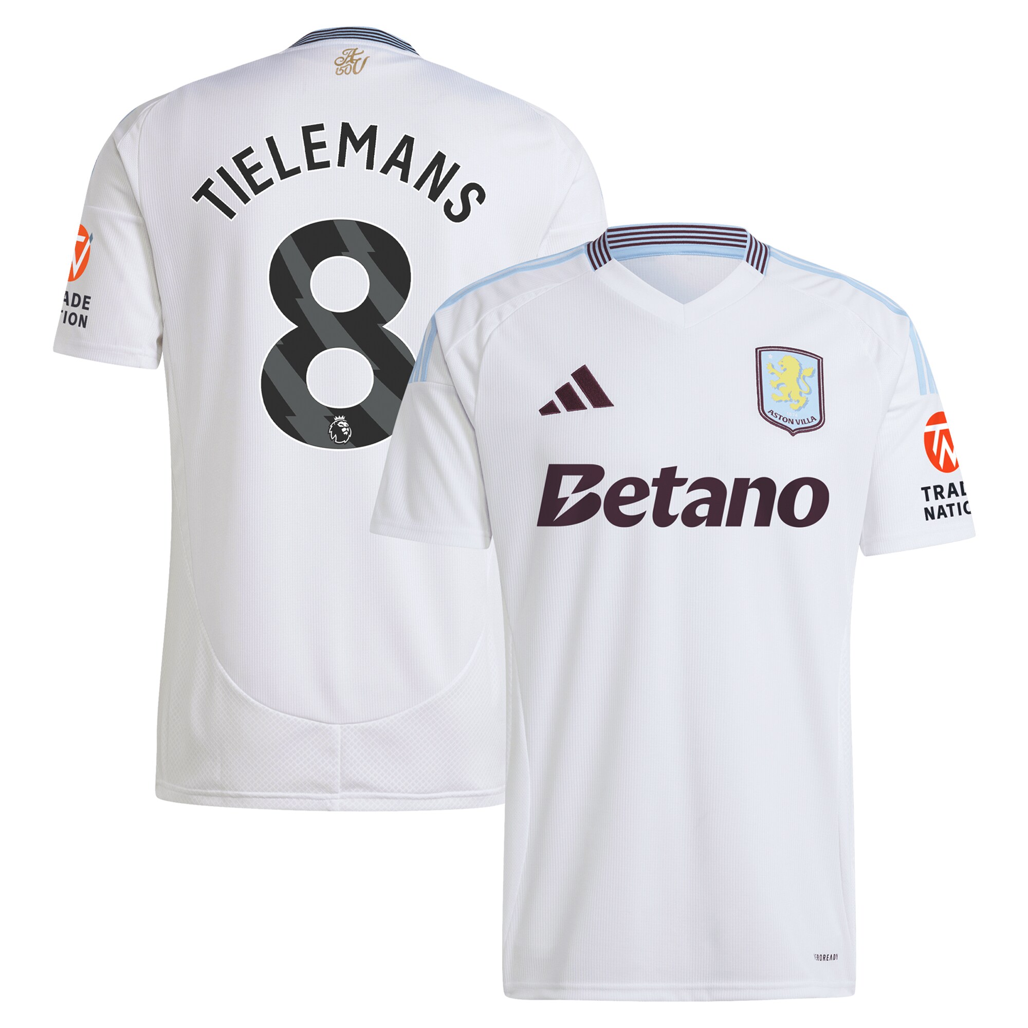 aston villa adidas away shirt 2024-25 with tielemans 8 printing Collection - Aston Villa Official Store