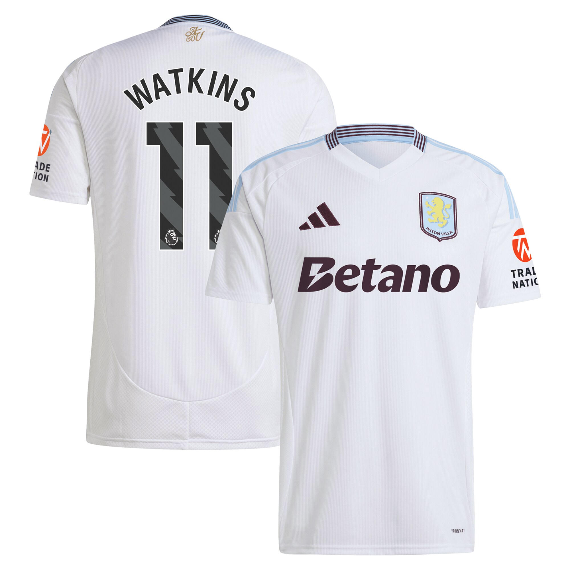 aston villa adidas away shirt 2024-25 with watkins 11 printing Collection - Aston Villa Official Store