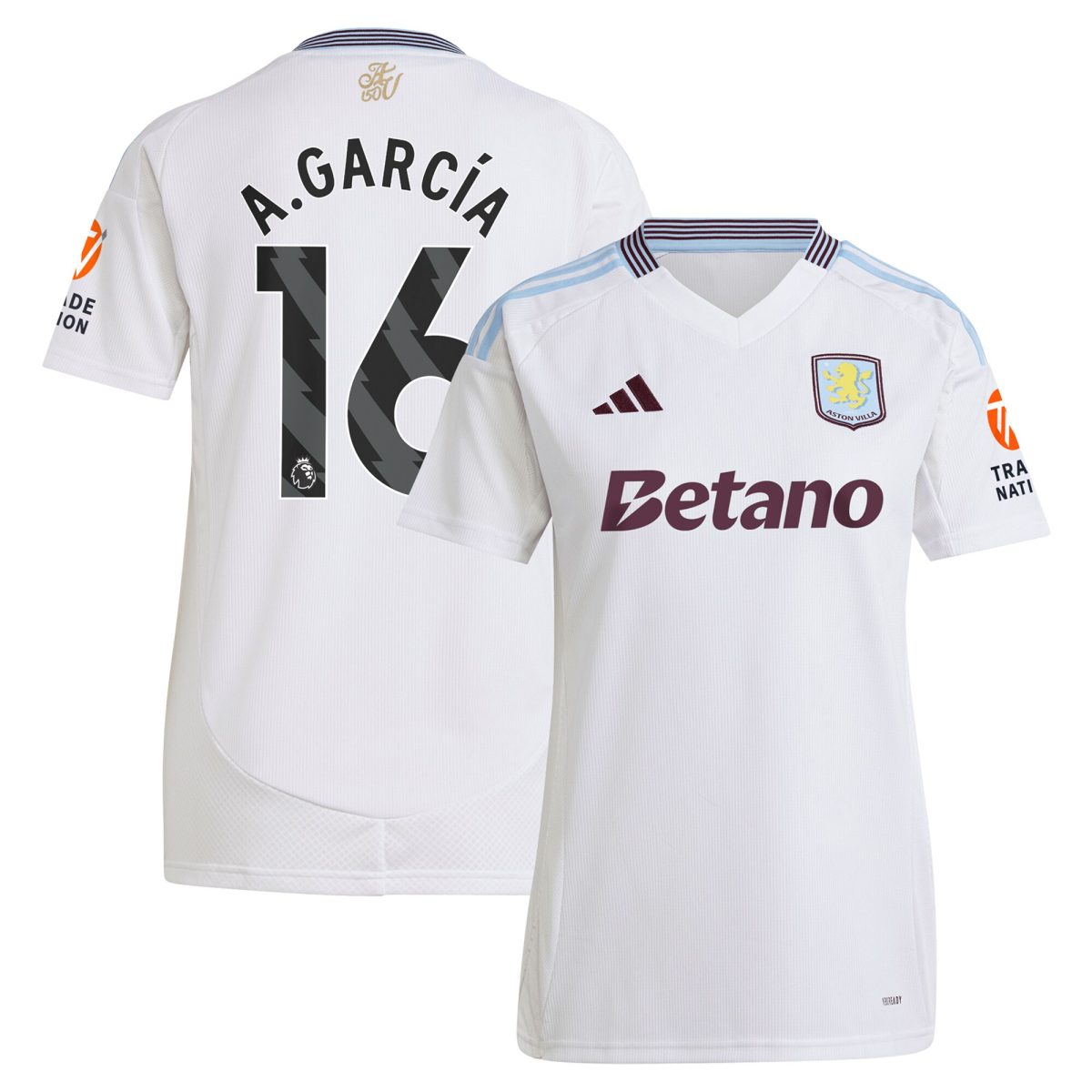 aston villa adidas away shirt 2024-25 – womens with a.garcía 16 printing Collection - Aston Villa Official Store