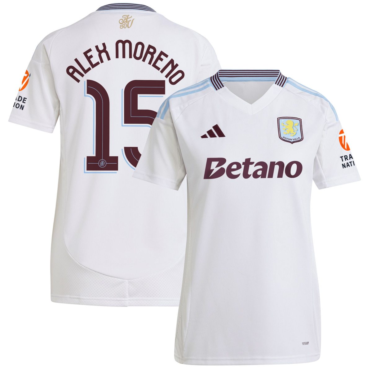 aston villa adidas away shirt 2024-25 – womens with alex moreno 15 cup printing Collection - Aston Villa Official Store