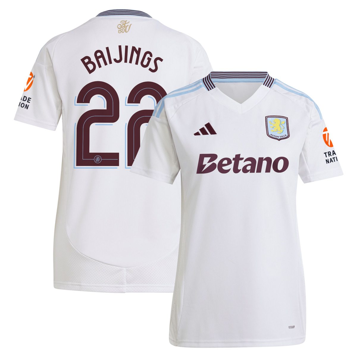 aston villa adidas away shirt 2024-25 – womens with baijings 22 cup printing Collection - Aston Villa Official Store