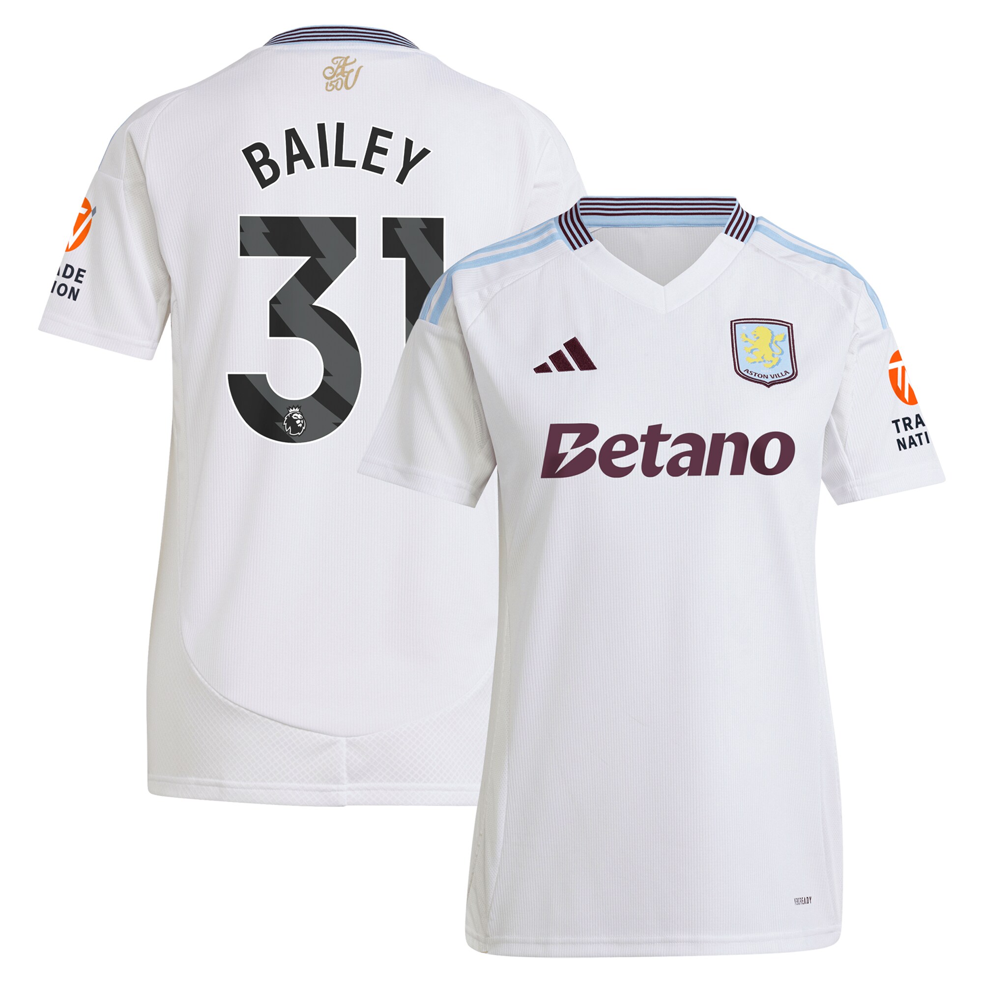 aston villa adidas away shirt 2024-25 – womens with bailey 31 printing Collection - Aston Villa Official Store