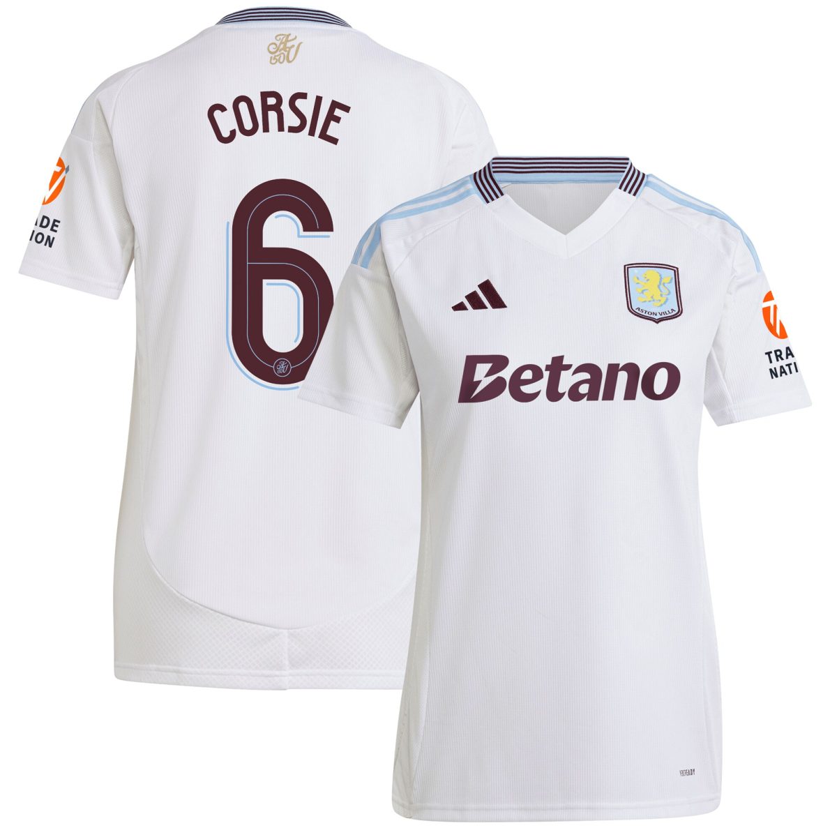 aston villa adidas away shirt 2024-25 – womens with corsie 6 cup printing Collection - Aston Villa Official Store