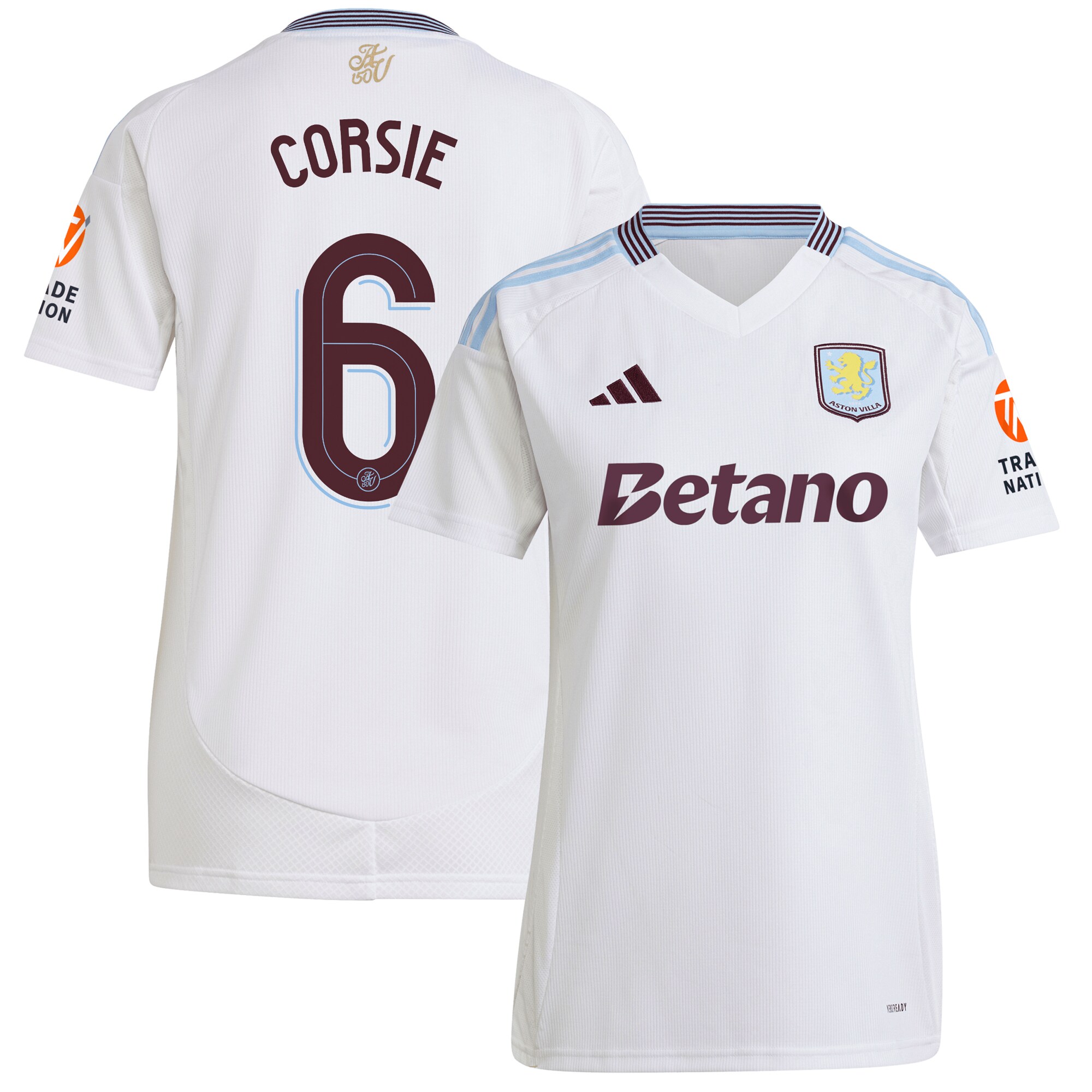 aston villa adidas away shirt 2024-25 – womens with corsie 6 cup printing Collection - Aston Villa Official Store