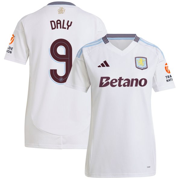 aston villa adidas away shirt 2024-25 – womens with daly 9 cup printing Collection - Aston Villa Official Store