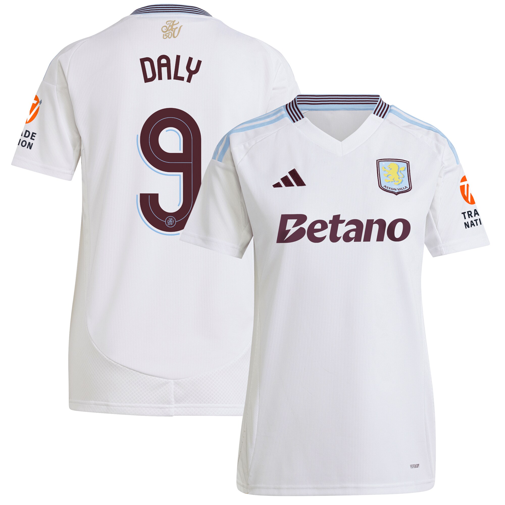 aston villa adidas away shirt 2024-25 – womens with daly 9 cup printing Collection - Aston Villa Official Store