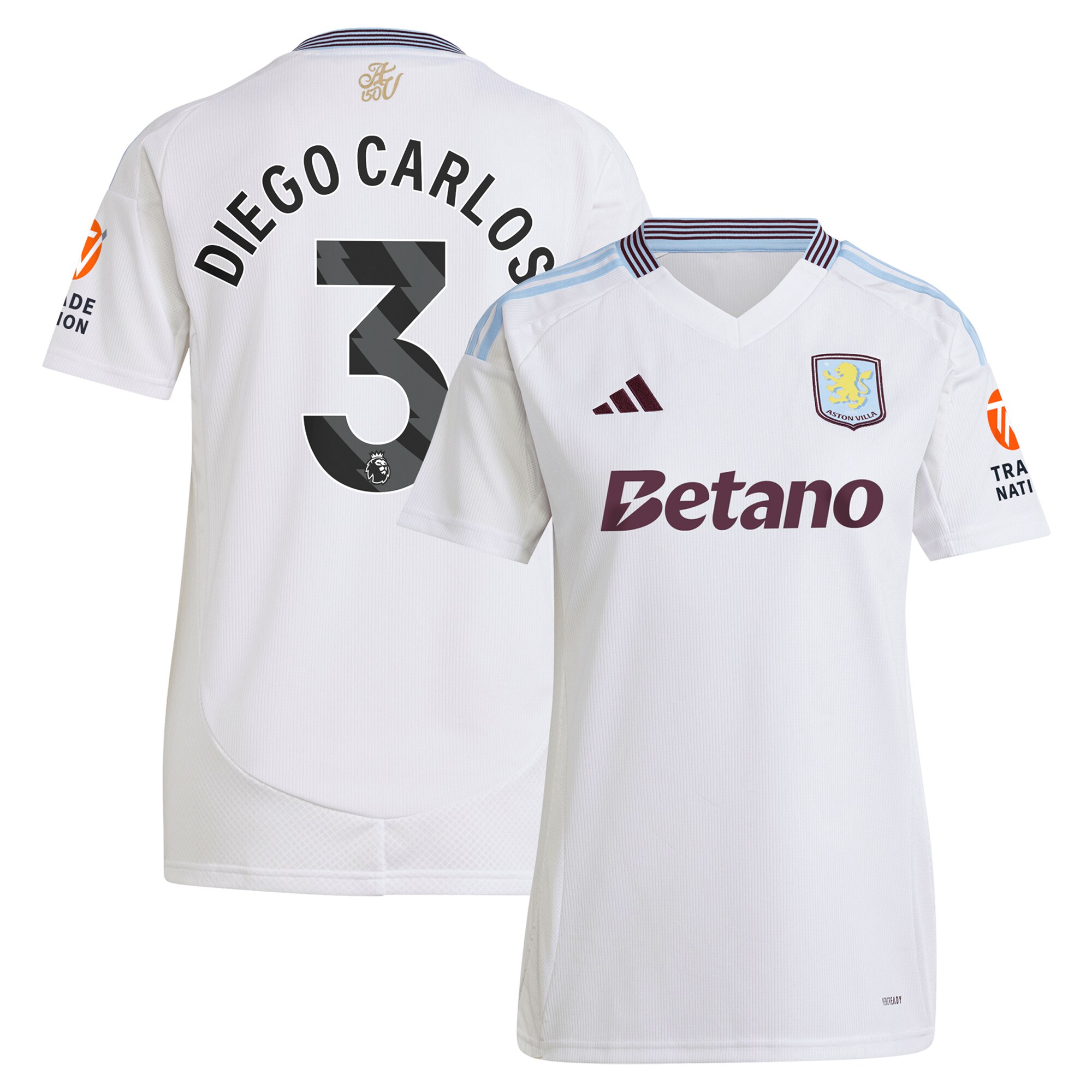 aston villa adidas away shirt 2024-25 – womens with diego carlos 3 printing Collection - Aston Villa Official Store