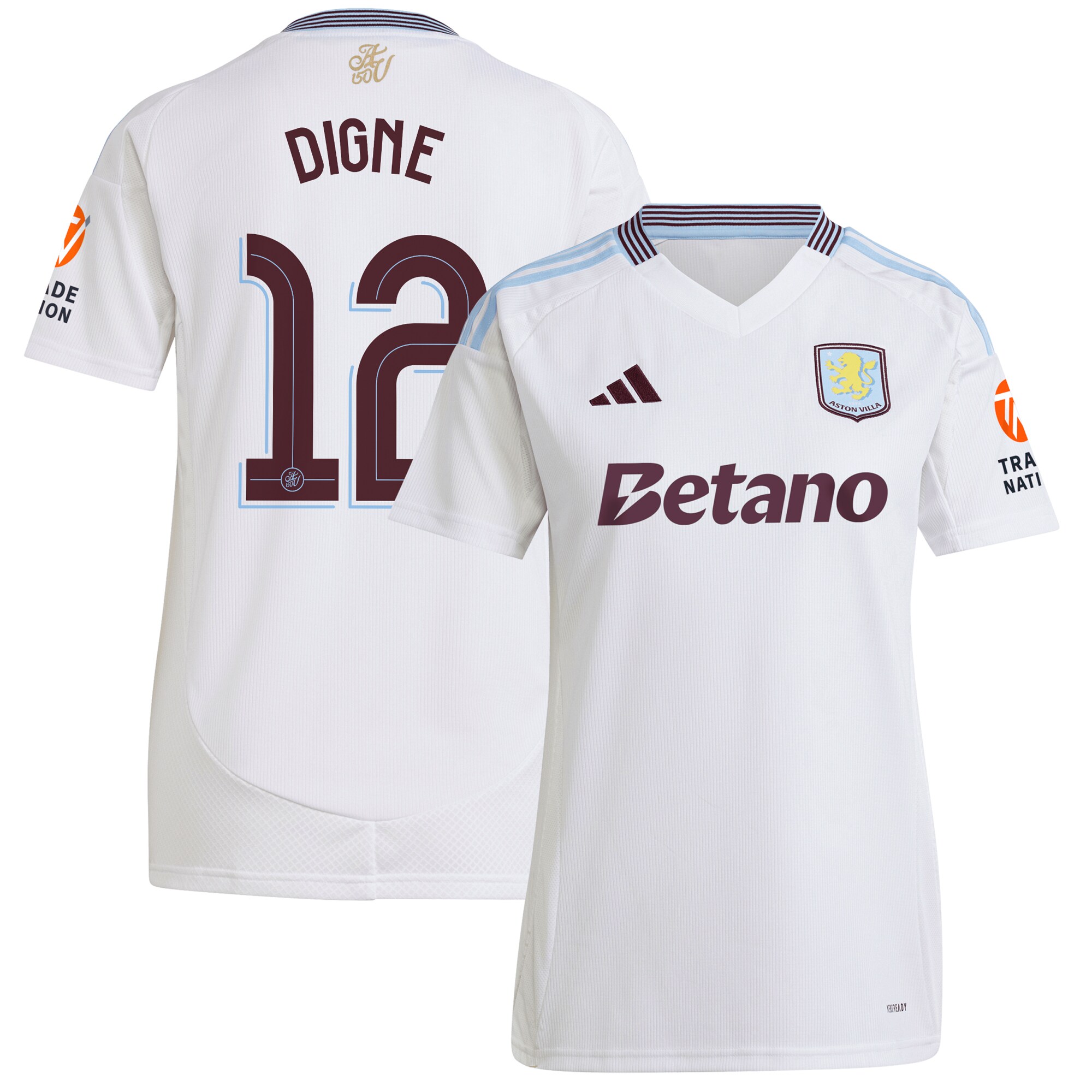 aston villa adidas away shirt 2024-25 – womens with digne 12 cup printing Collection - Aston Villa Official Store