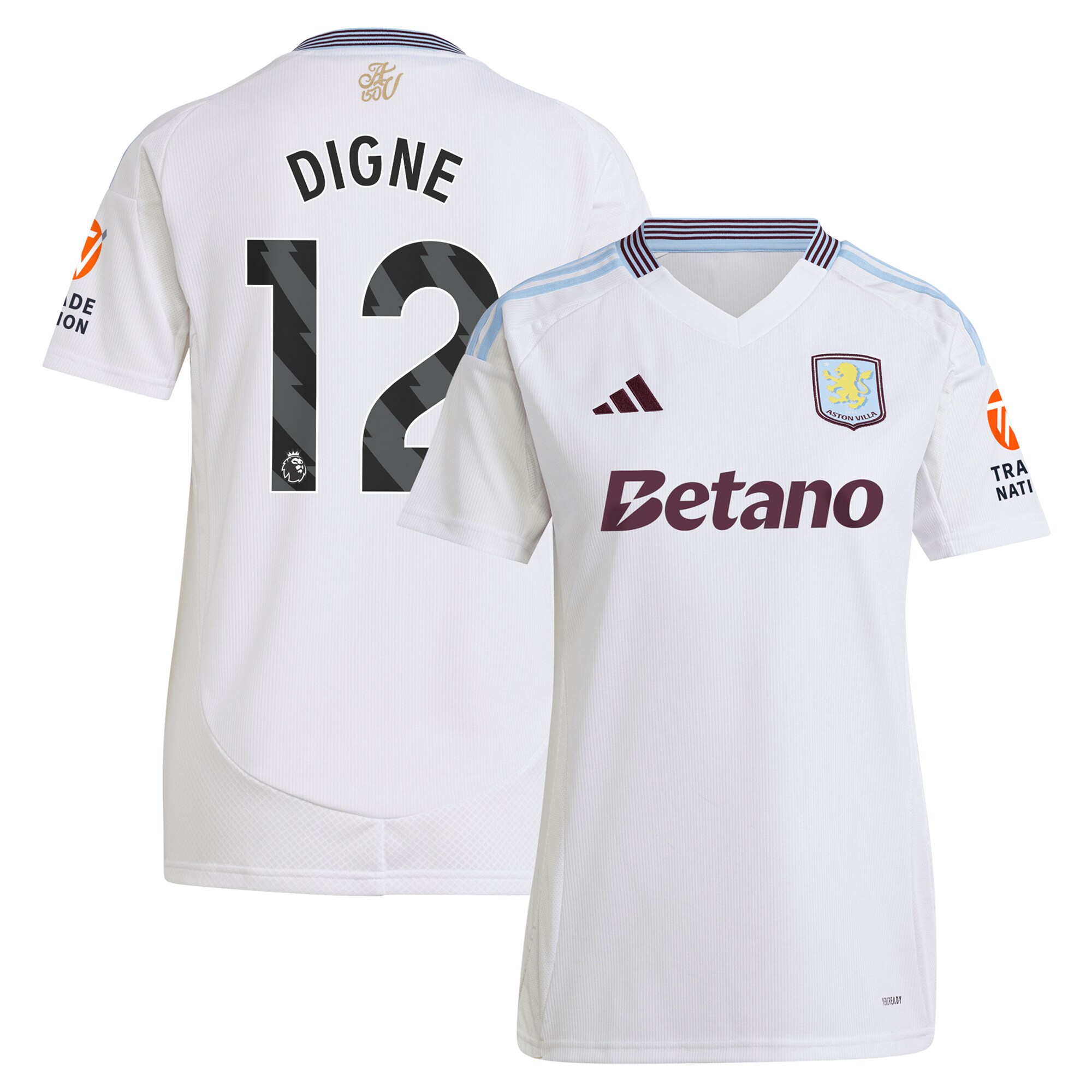 aston villa adidas away shirt 2024-25 – womens with digne 12 printing Collection - Aston Villa Official Store
