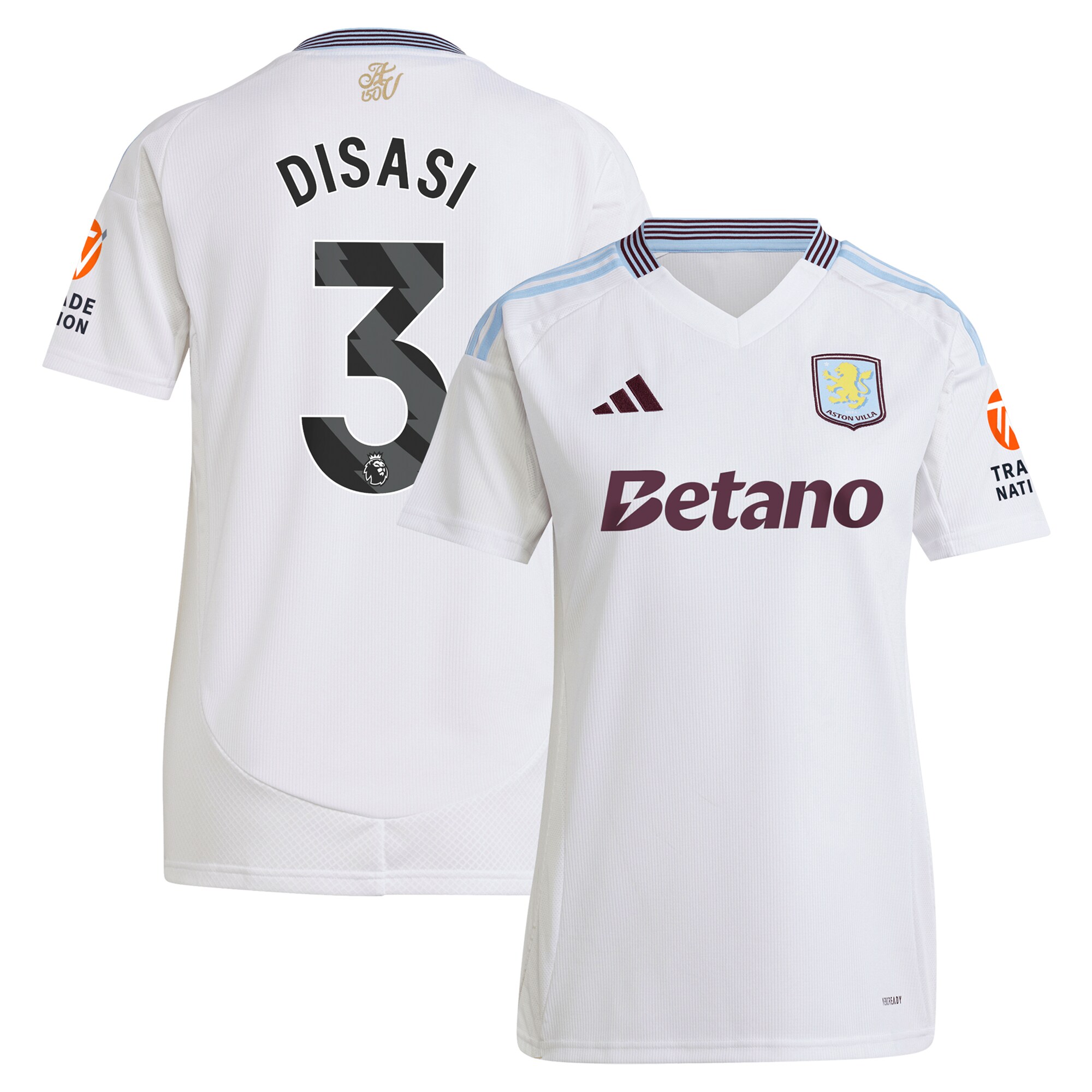 aston villa adidas away shirt 2024-25 – womens with disasi 3 printing Collection - Aston Villa Official Store