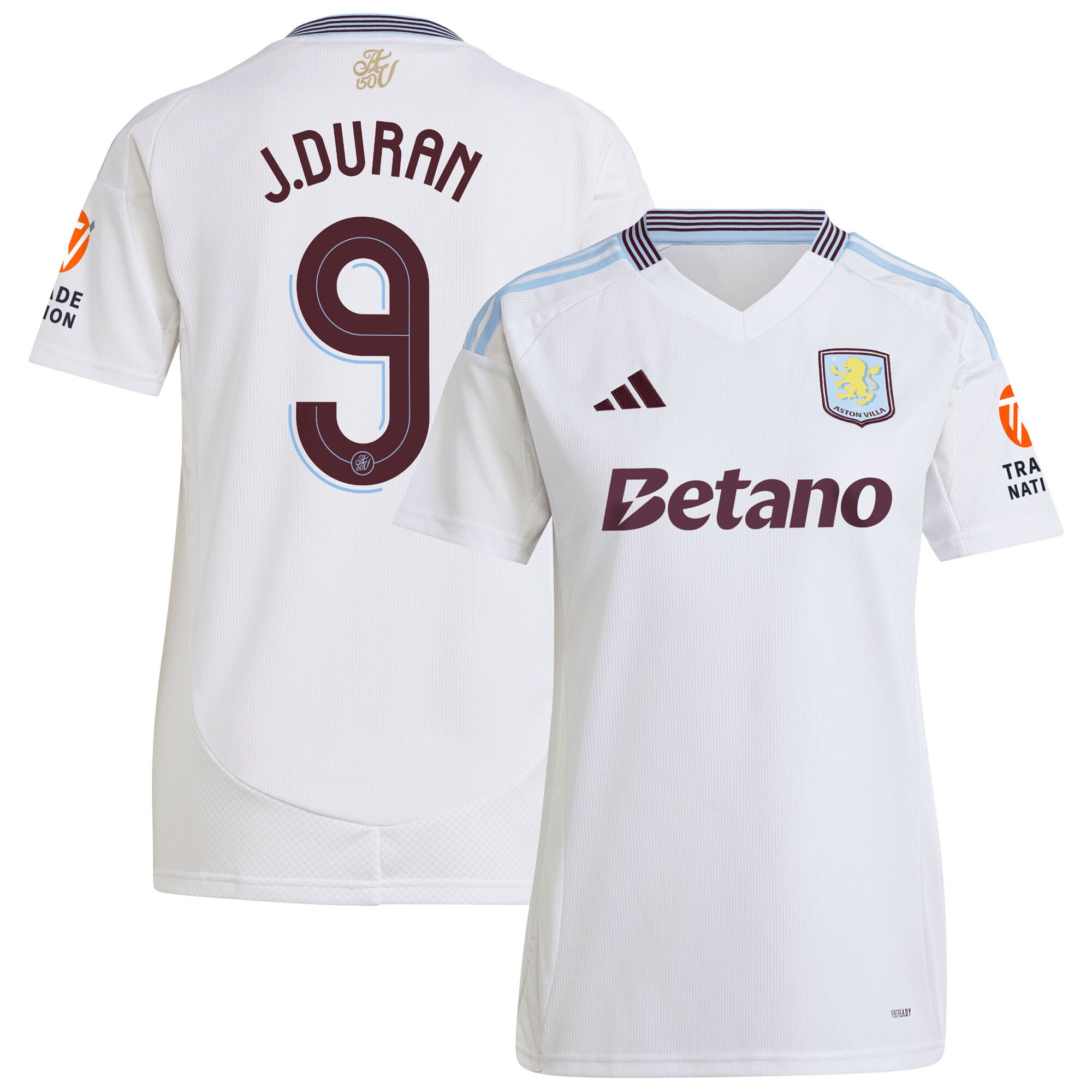 aston villa adidas away shirt 2024-25 – womens with duran 9 cup printing Collection - Aston Villa Official Store