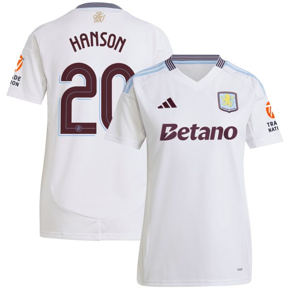 aston villa adidas away shirt 2024-25 – womens with hanson 20 cup printing Collection - Aston Villa Official Store