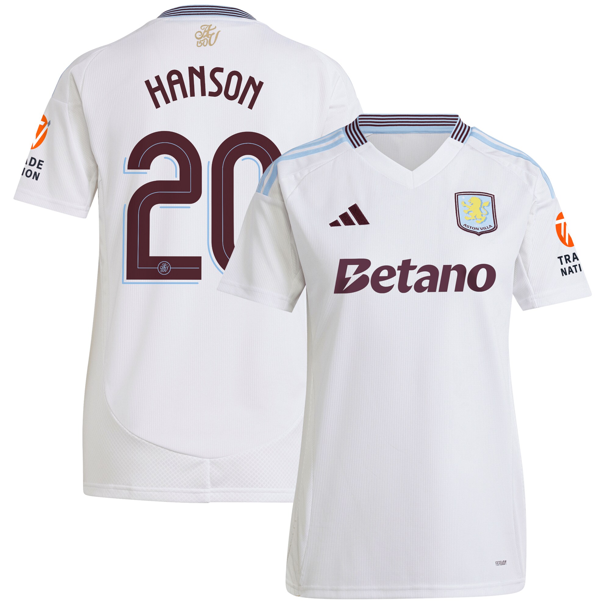 aston villa adidas away shirt 2024-25 – womens with hanson 20 cup printing Collection - Aston Villa Official Store