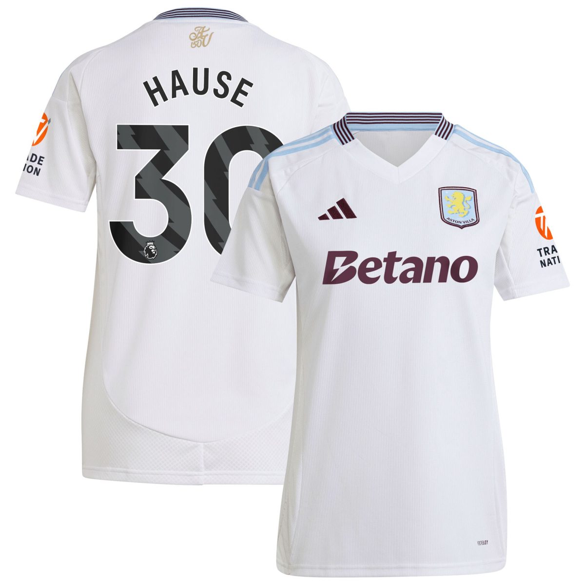 aston villa adidas away shirt 2024-25 – womens with hause 30 printing Collection - Aston Villa Official Store