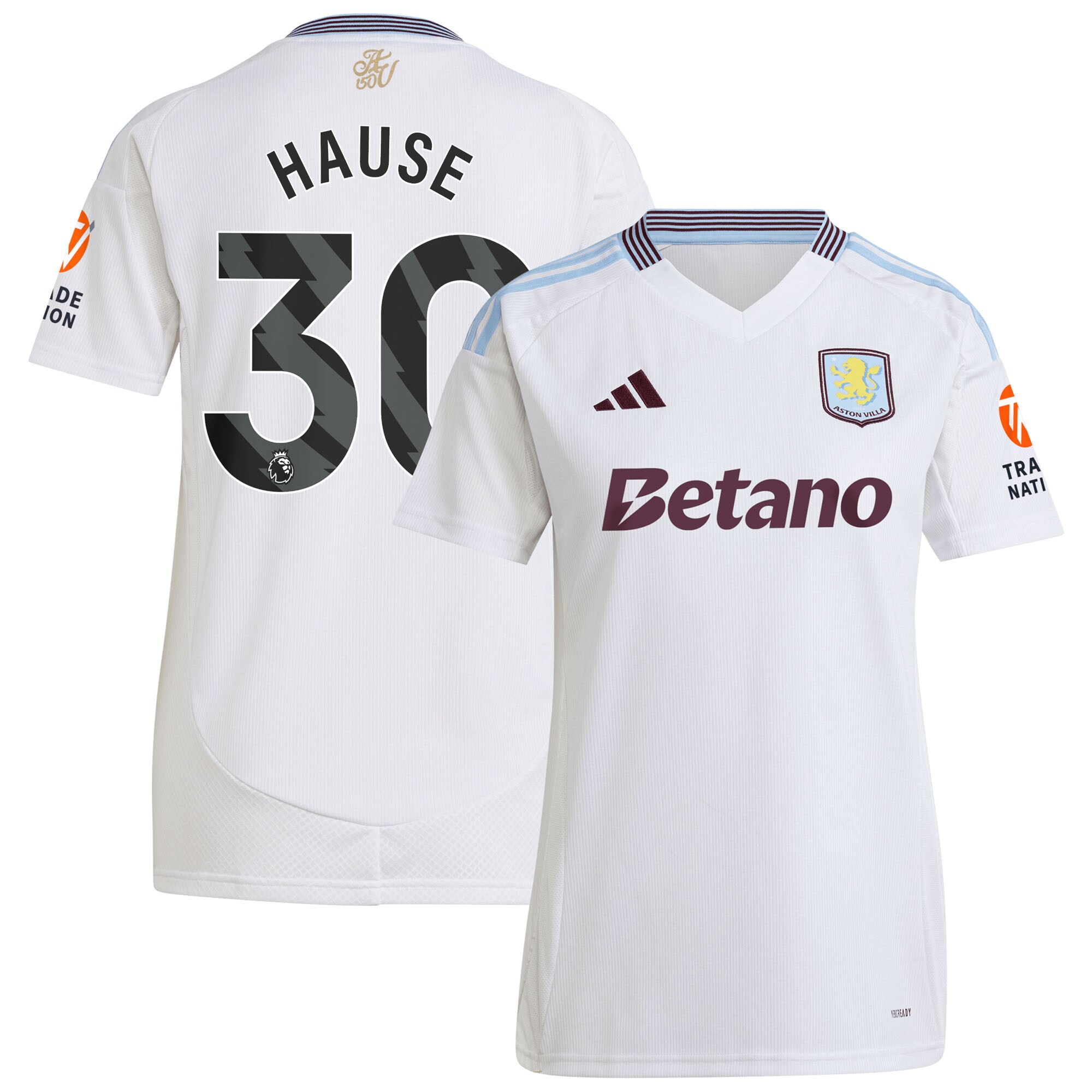 aston villa adidas away shirt 2024-25 – womens with hause 30 printing Collection - Aston Villa Official Store