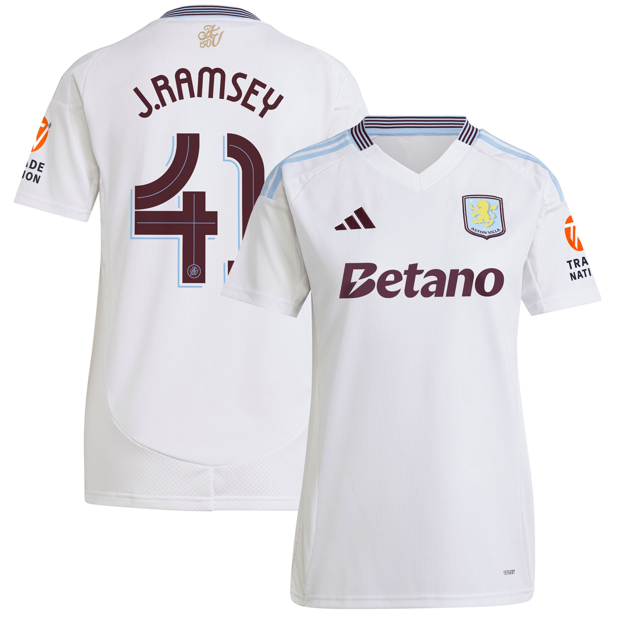 aston villa adidas away shirt 2024-25 – womens with j. ramsey 41 cup printing Collection - Aston Villa Official Store