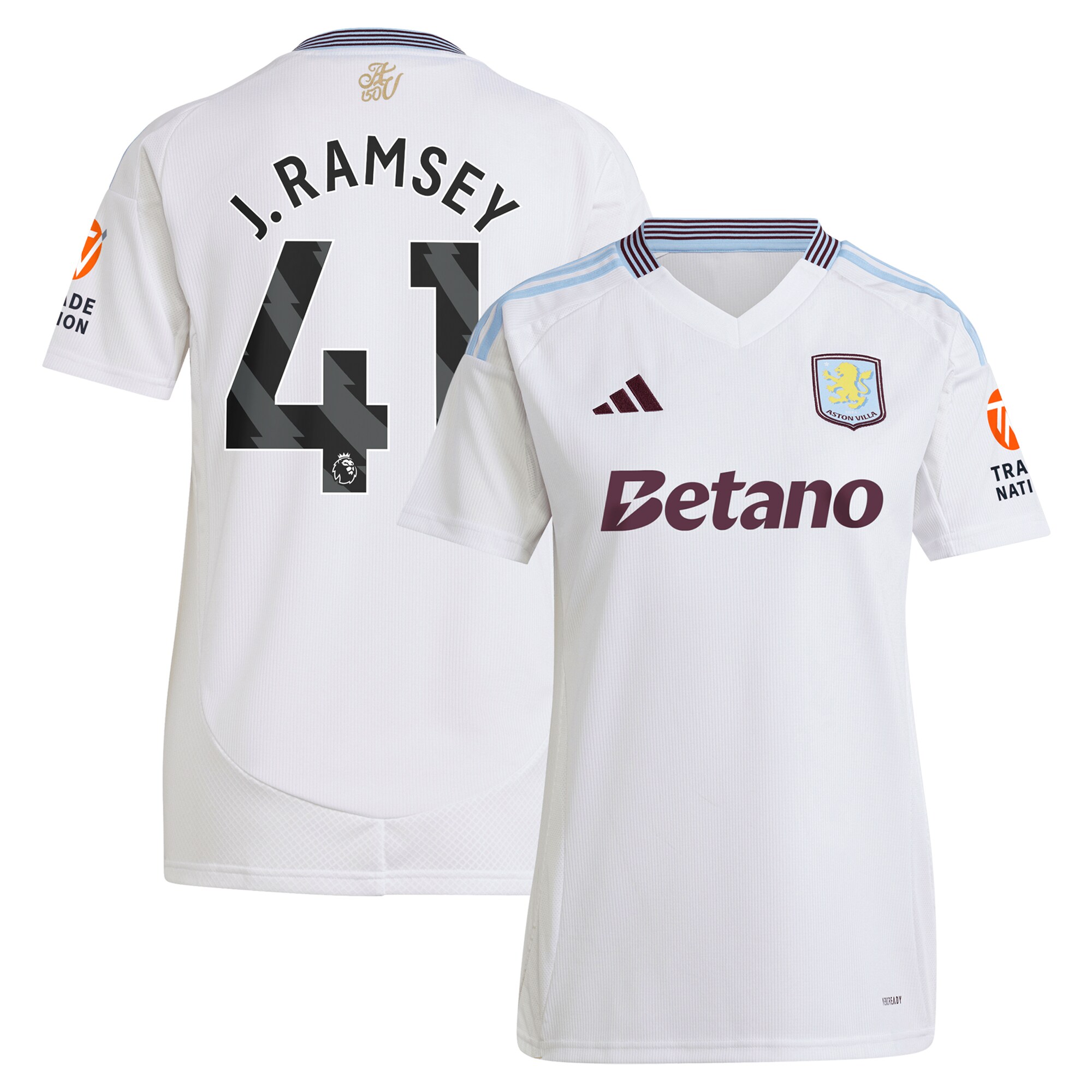 aston villa adidas away shirt 2024-25 – womens with j. ramsey 41 printing Collection - Aston Villa Official Store