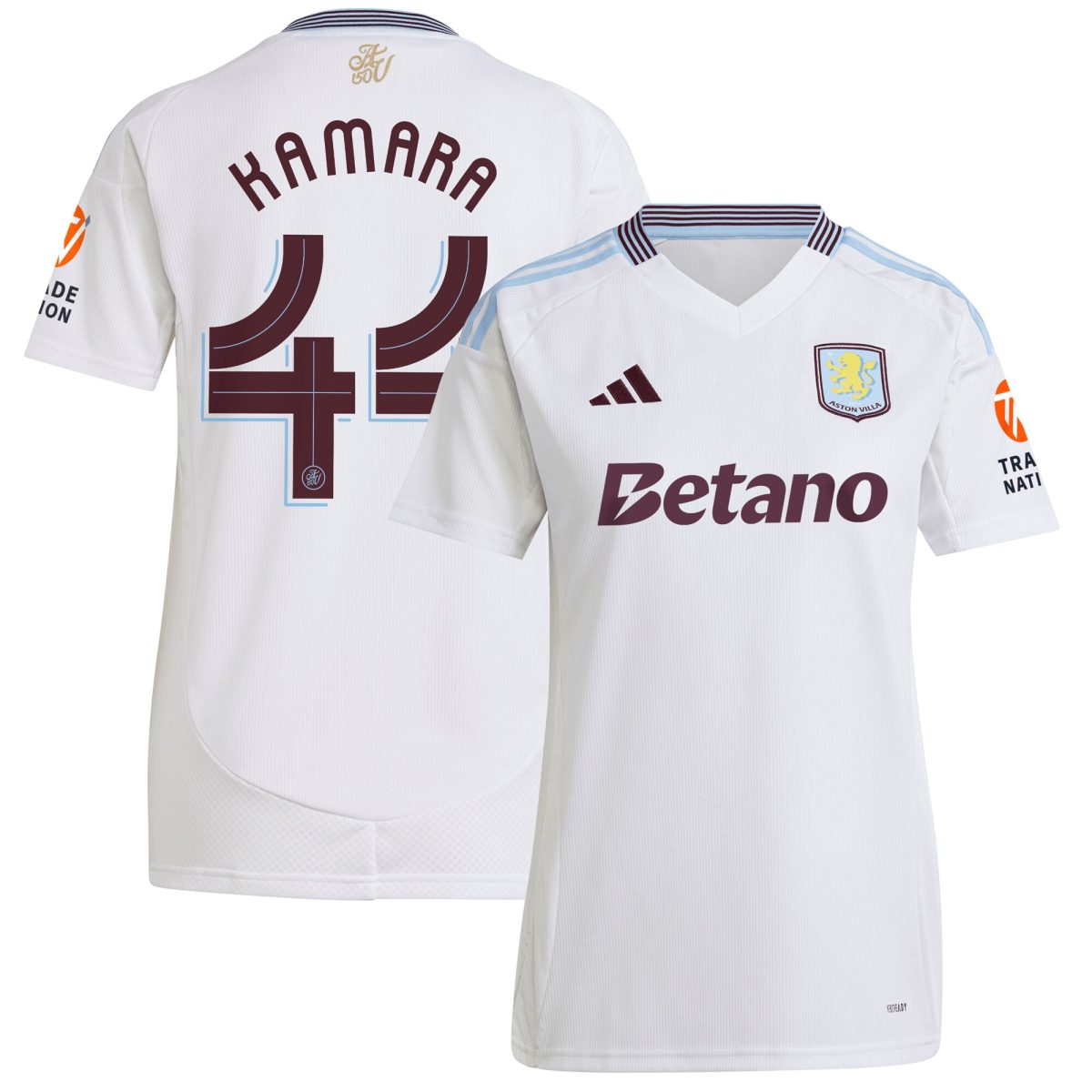 aston villa adidas away shirt 2024-25 – womens with kamara 44 cup printing Collection - Aston Villa Official Store