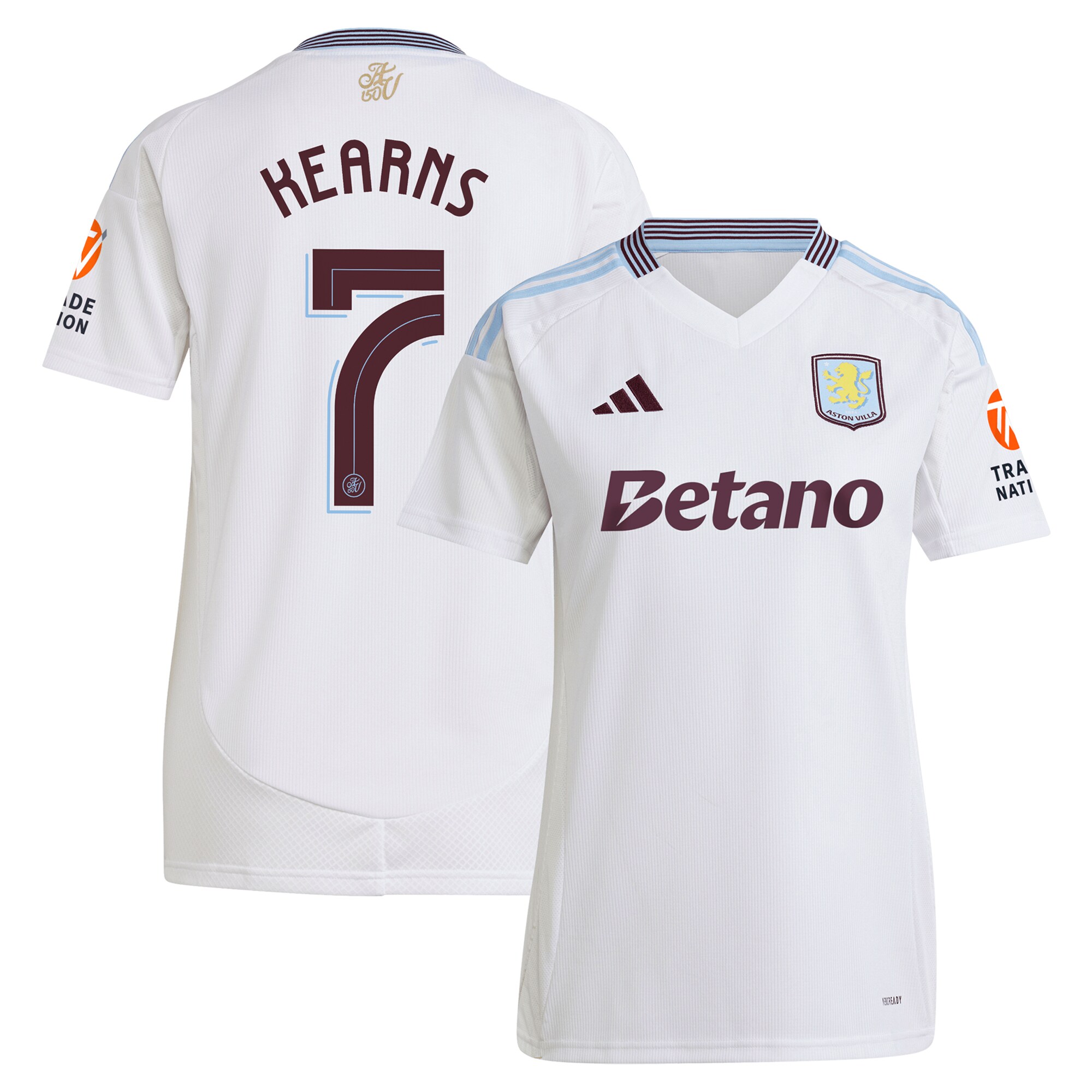 aston villa adidas away shirt 2024-25 – womens with kearns 7 cup printing Collection - Aston Villa Official Store