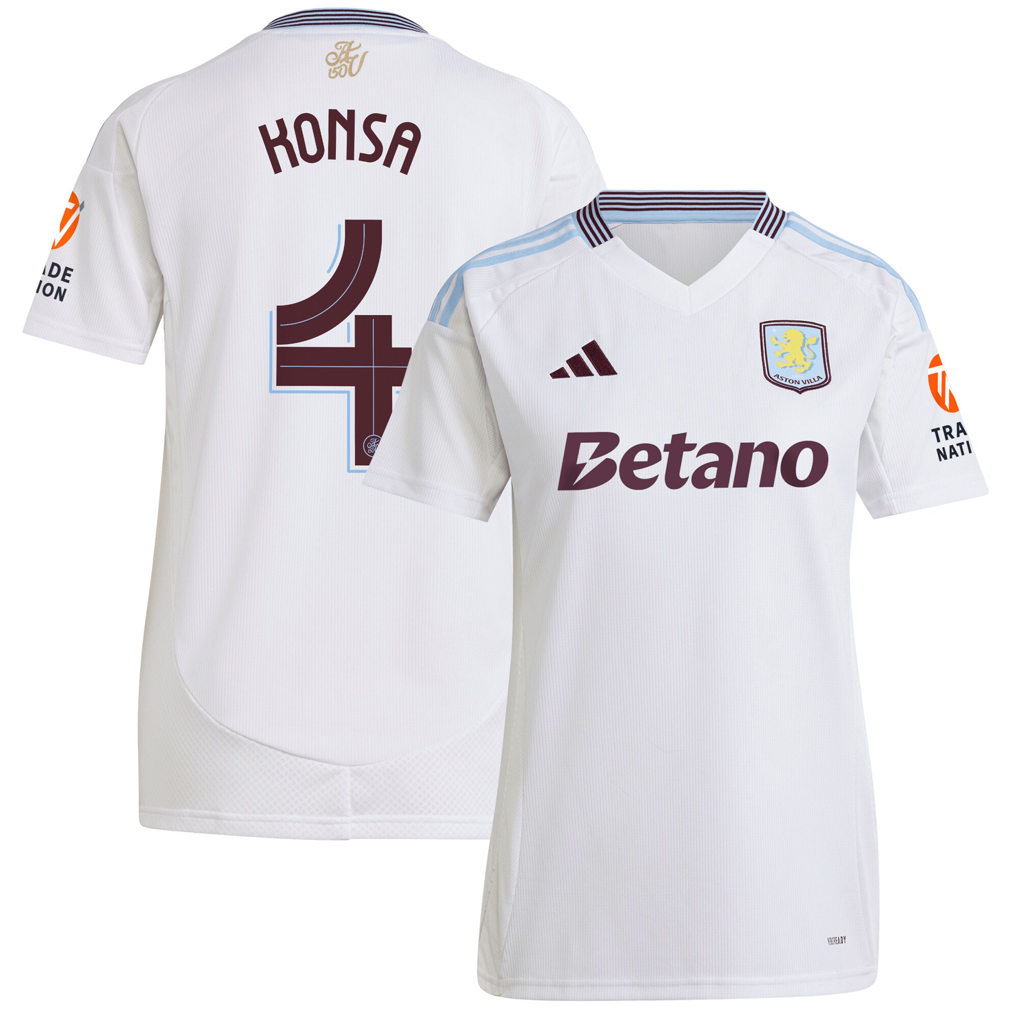 aston villa adidas away shirt 2024-25 – womens with konsa 4 cup printing Collection - Aston Villa Official Store