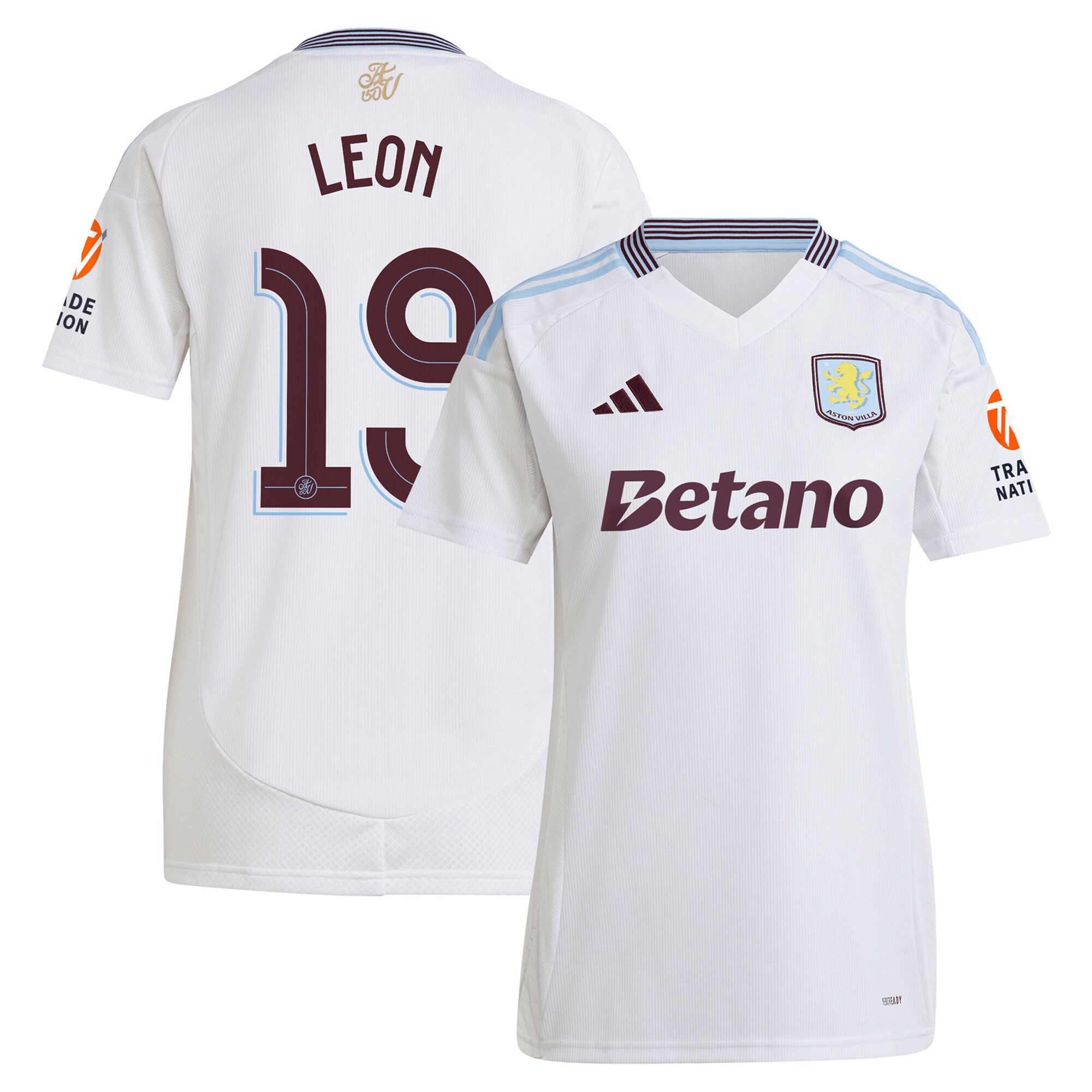 aston villa adidas away shirt 2024-25 – womens with leon 19 cup printing Collection - Aston Villa Official Store
