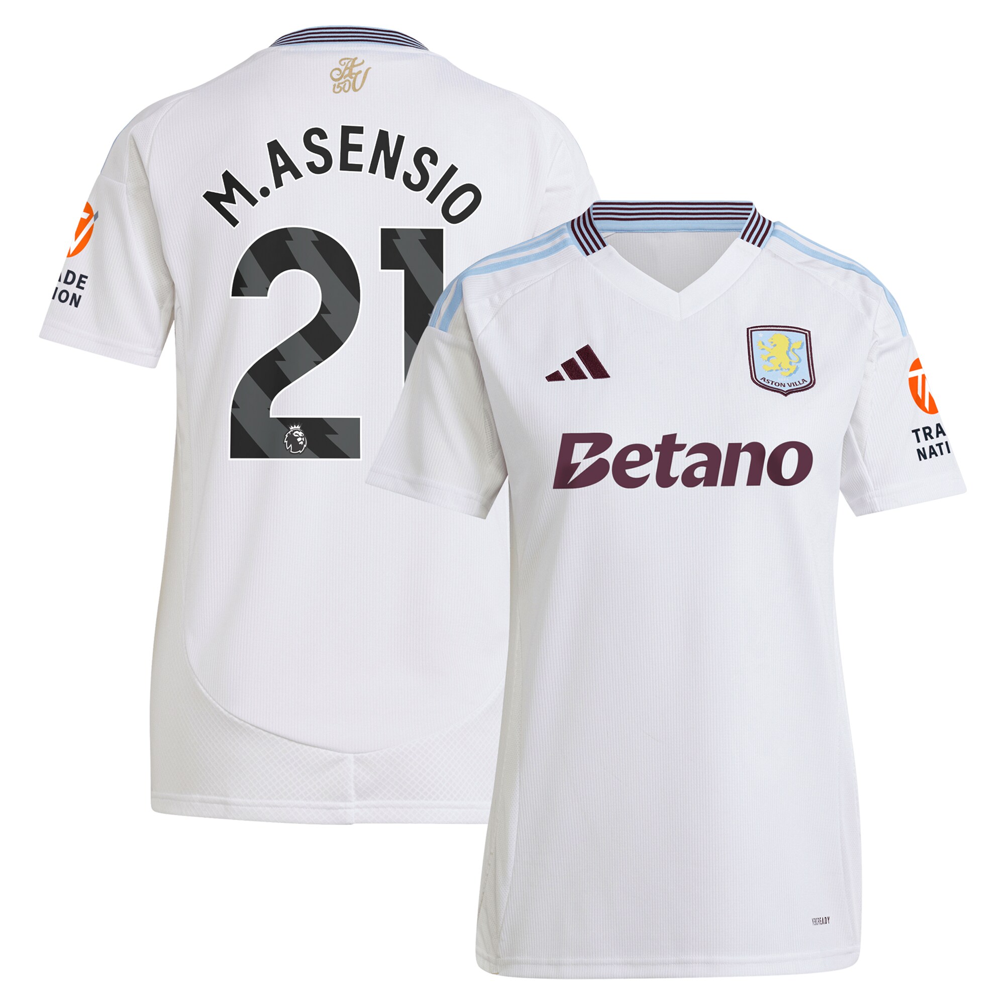 aston villa adidas away shirt 2024-25 – womens with m.asensio 21 printing Collection - Aston Villa Official Store