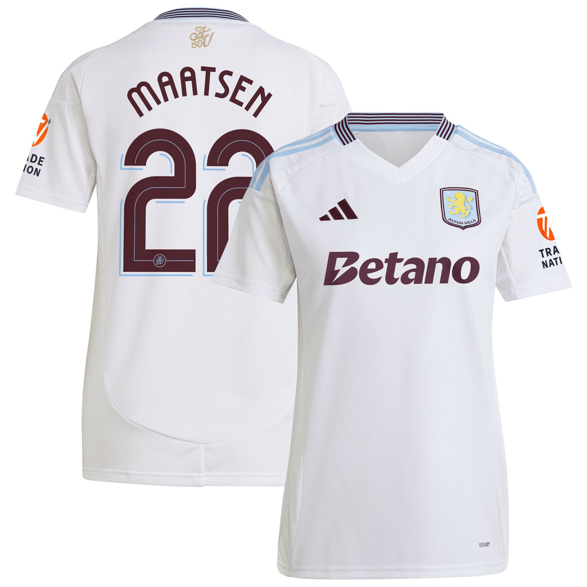 aston villa adidas away shirt 2024-25 – womens with maatsen 22 cup printing Collection - Aston Villa Official Store