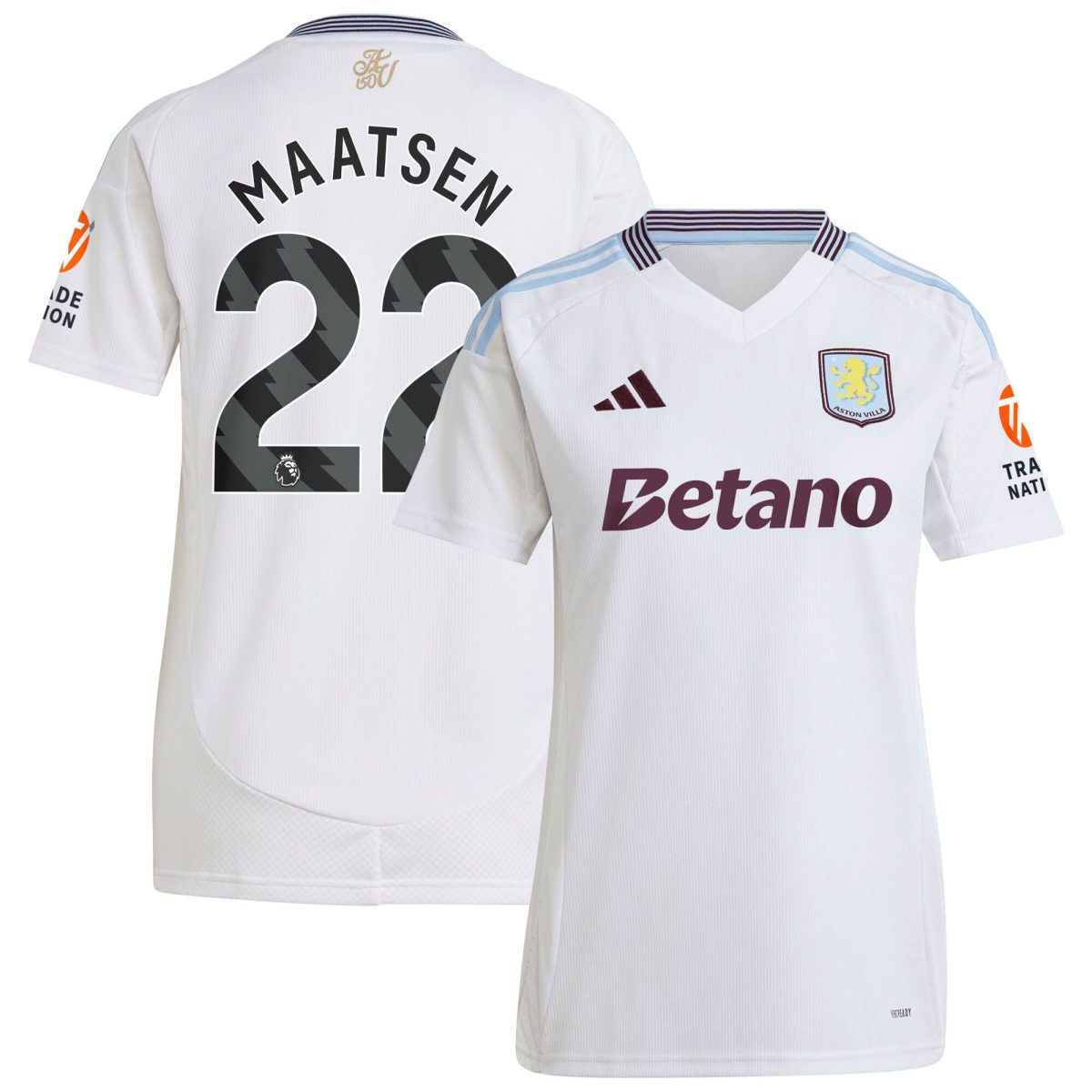 aston villa adidas away shirt 2024-25 – womens with maatsen 22 printing Collection - Aston Villa Official Store