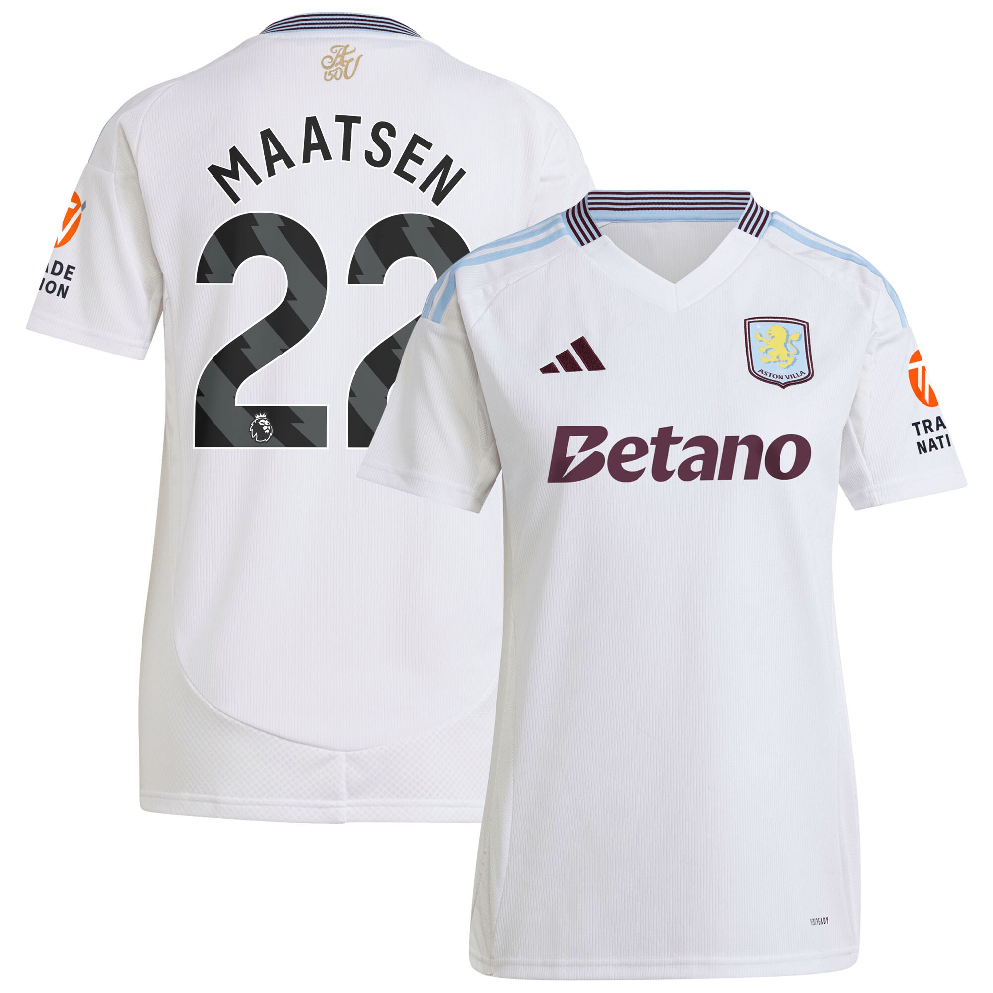 aston villa adidas away shirt 2024-25 – womens with maatsen 22 printing Collection - Aston Villa Official Store
