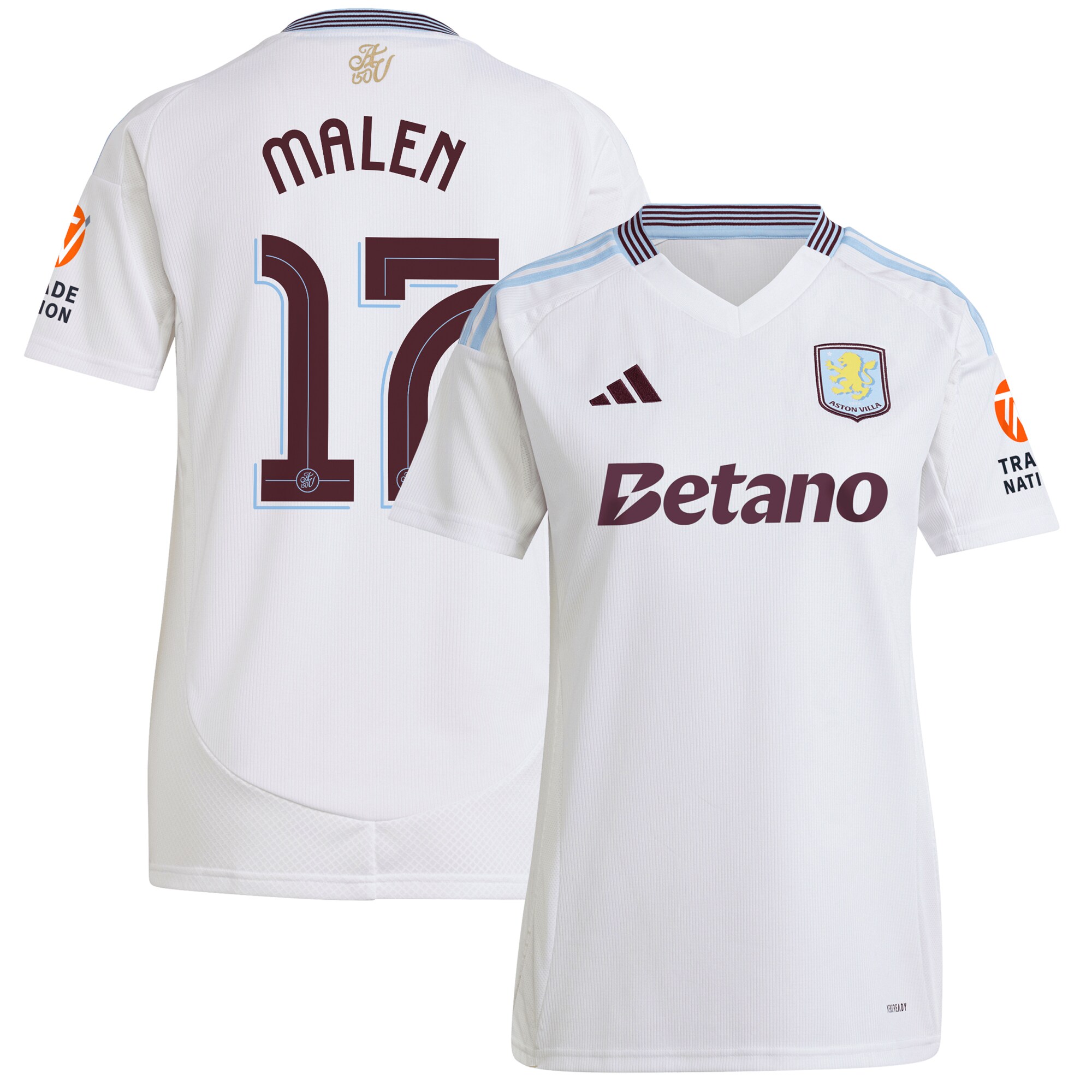 aston villa adidas away shirt 2024-25 – womens with malen 17 cup printing Collection - Aston Villa Official Store