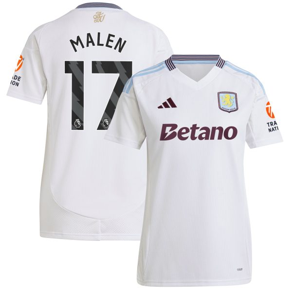 aston villa adidas away shirt 2024-25 – womens with malen 17 printing Collection - Aston Villa Official Store