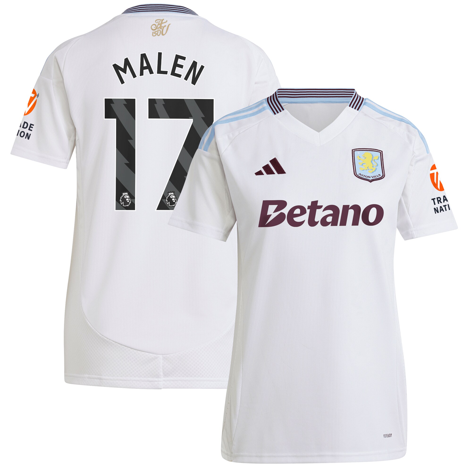 aston villa adidas away shirt 2024-25 – womens with malen 17 printing Collection - Aston Villa Official Store