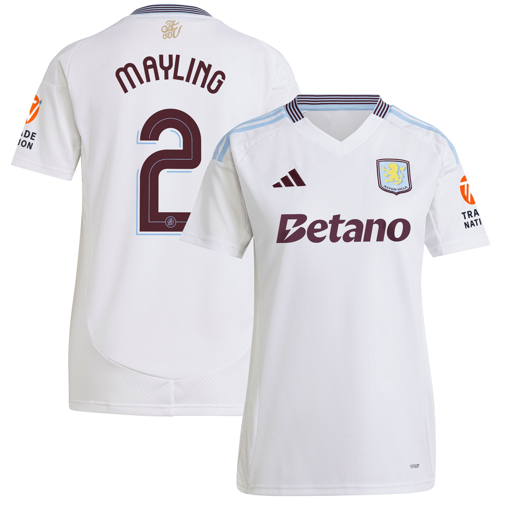 aston villa adidas away shirt 2024-25 – womens with mayling 2 cup printing Collection - Aston Villa Official Store