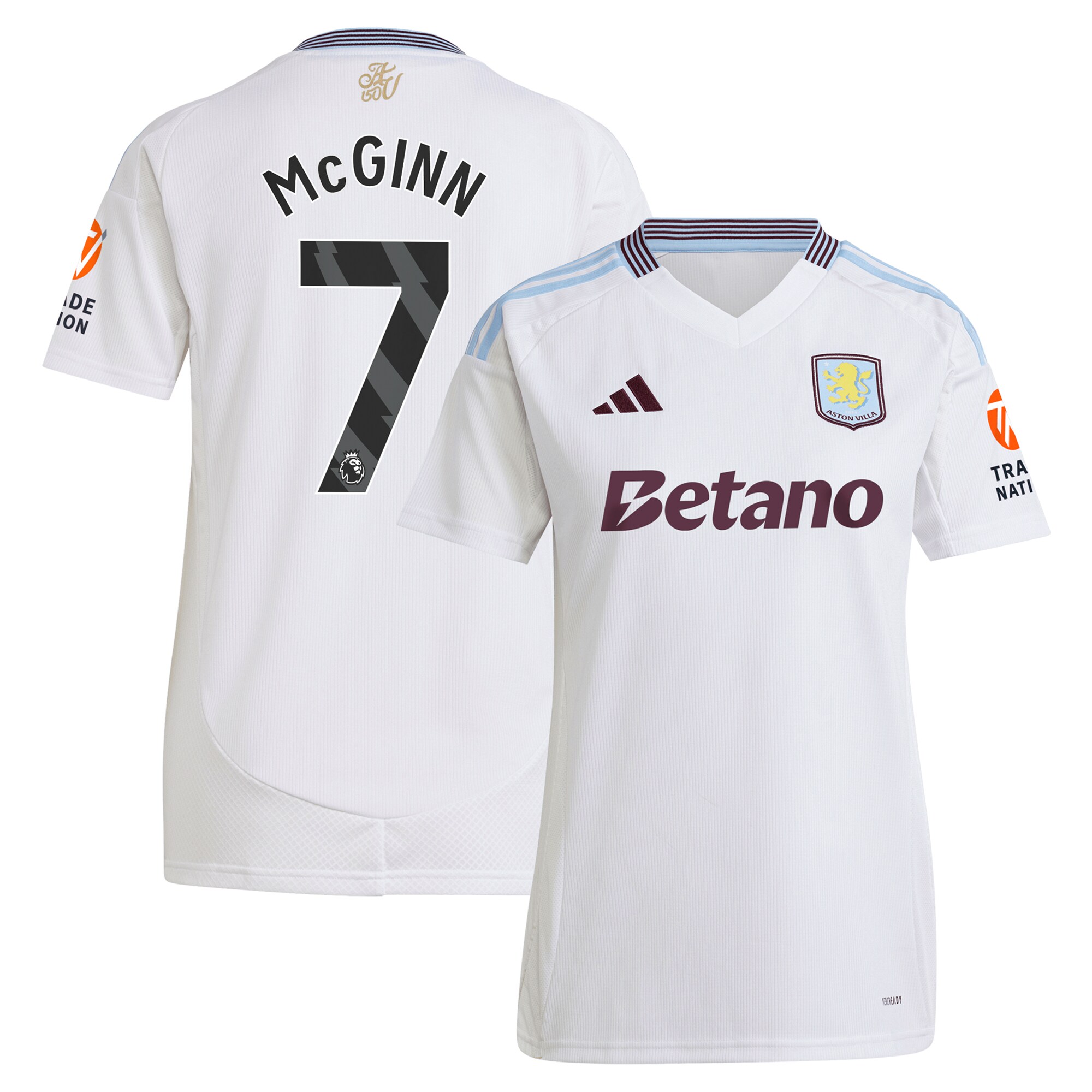 aston villa adidas away shirt 2024-25 – womens with mcginn 7 printing Collection - Aston Villa Official Store