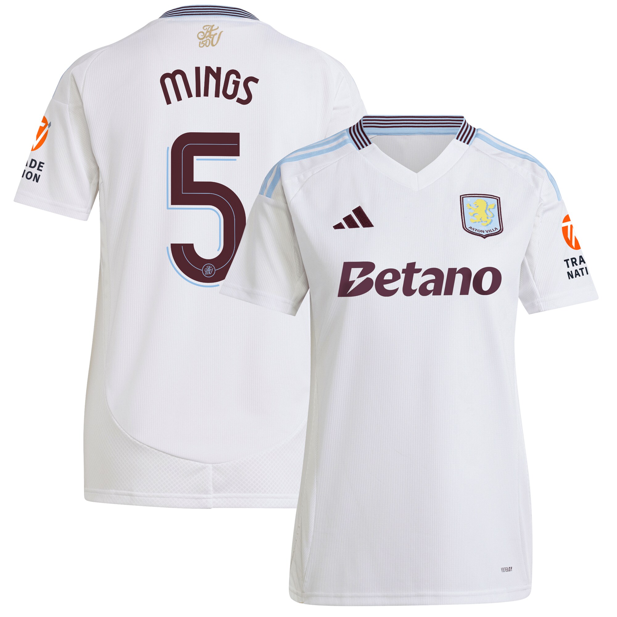 aston villa adidas away shirt 2024-25 – womens with mings 5 cup printing Collection - Aston Villa Official Store