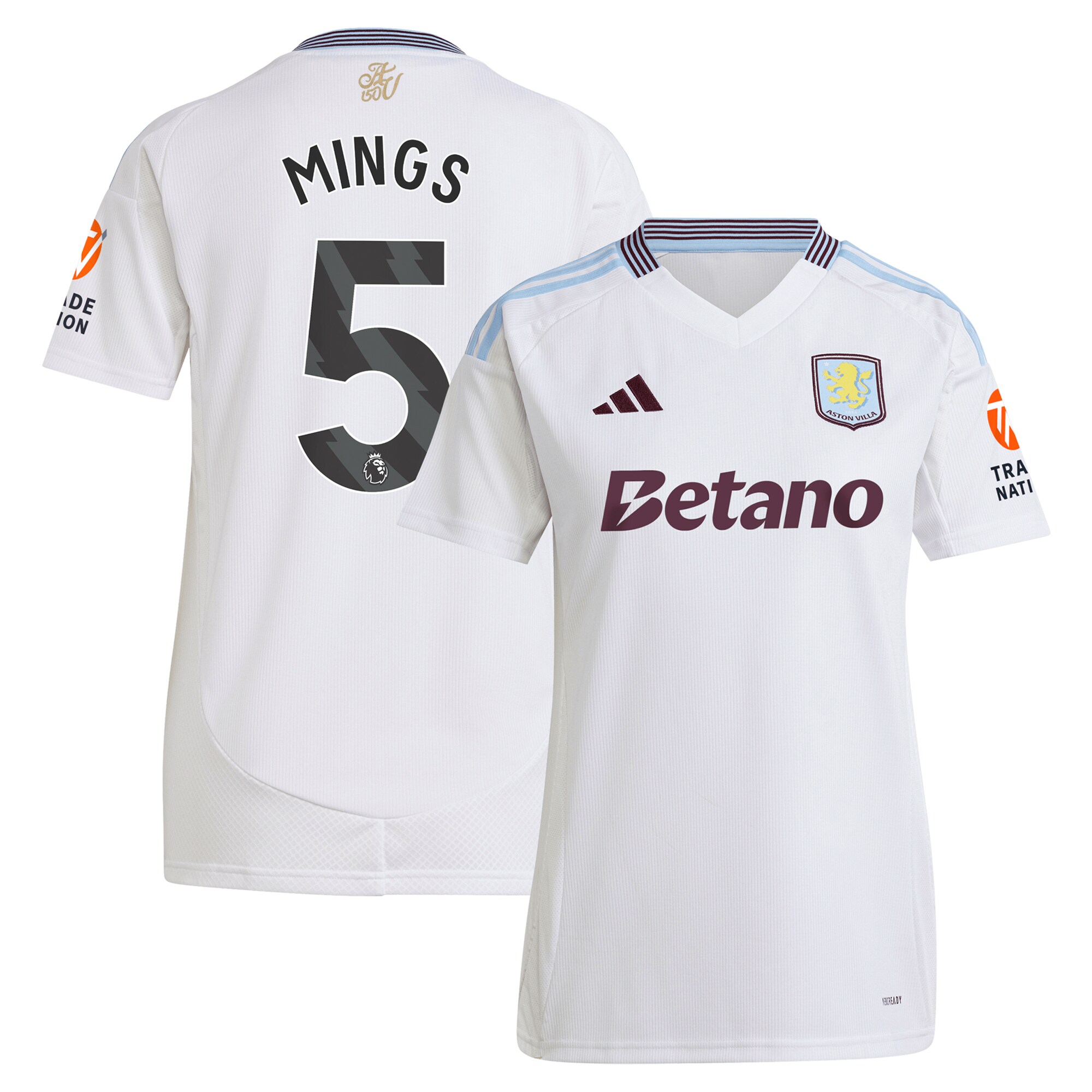 aston villa adidas away shirt 2024-25 – womens with mings 5 printing Collection - Aston Villa Official Store