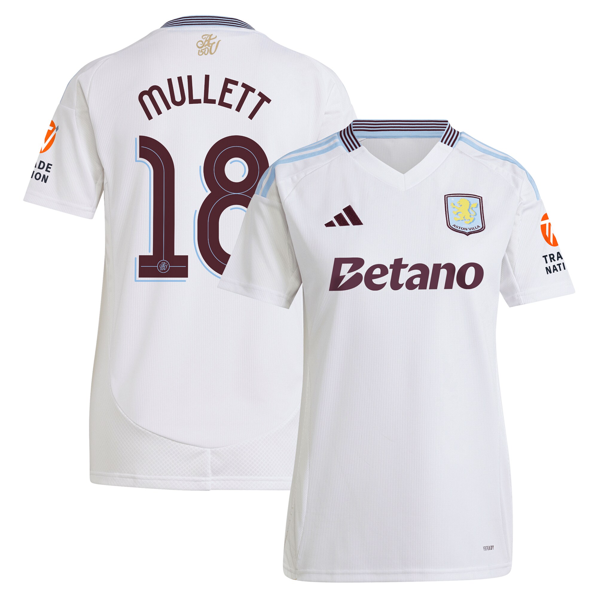 aston villa adidas away shirt 2024-25 – womens with mullett 18 cup printing Collection - Aston Villa Official Store