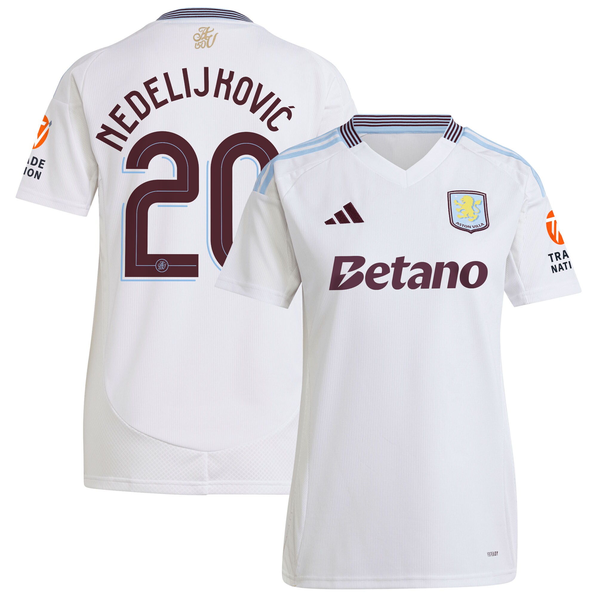 aston villa adidas away shirt 2024-25 – womens with nedeljković 20 cup printing Collection - Aston Villa Official Store