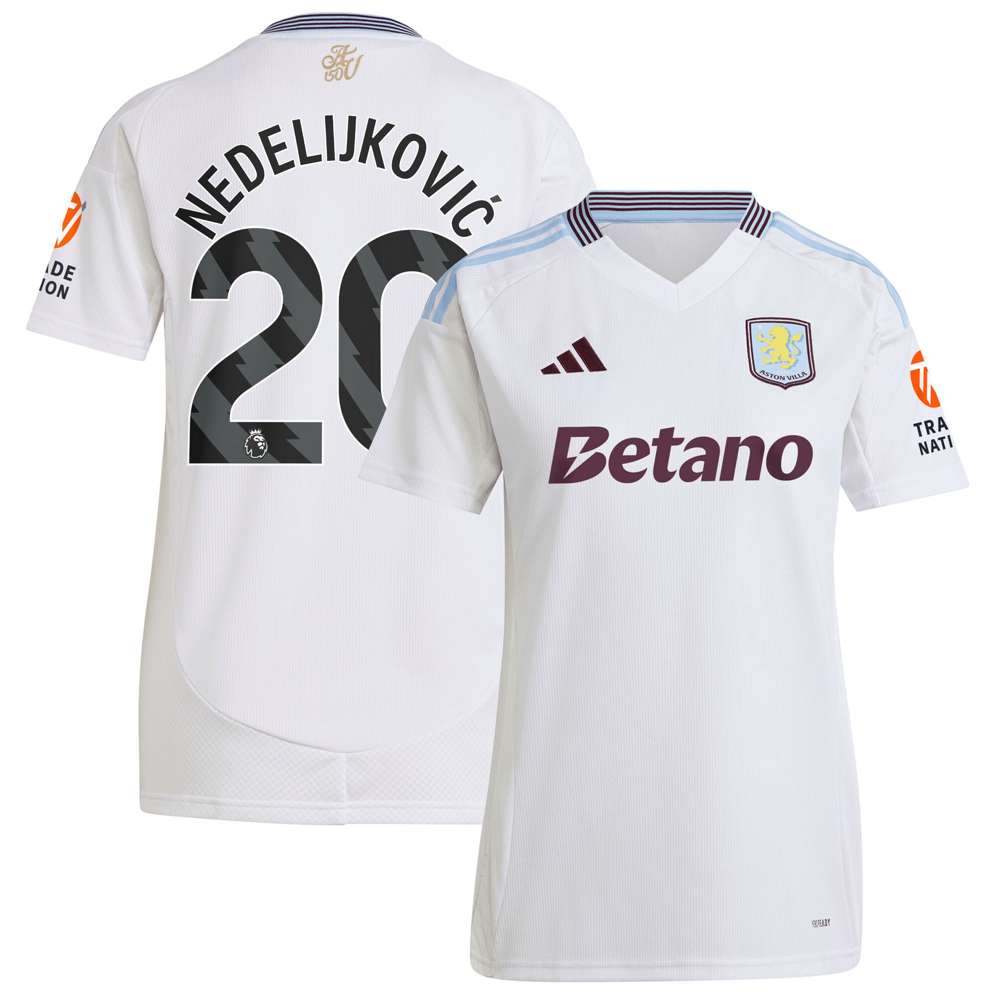 aston villa adidas away shirt 2024-25 – womens with nedeljković 20 printing Collection - Aston Villa Official Store