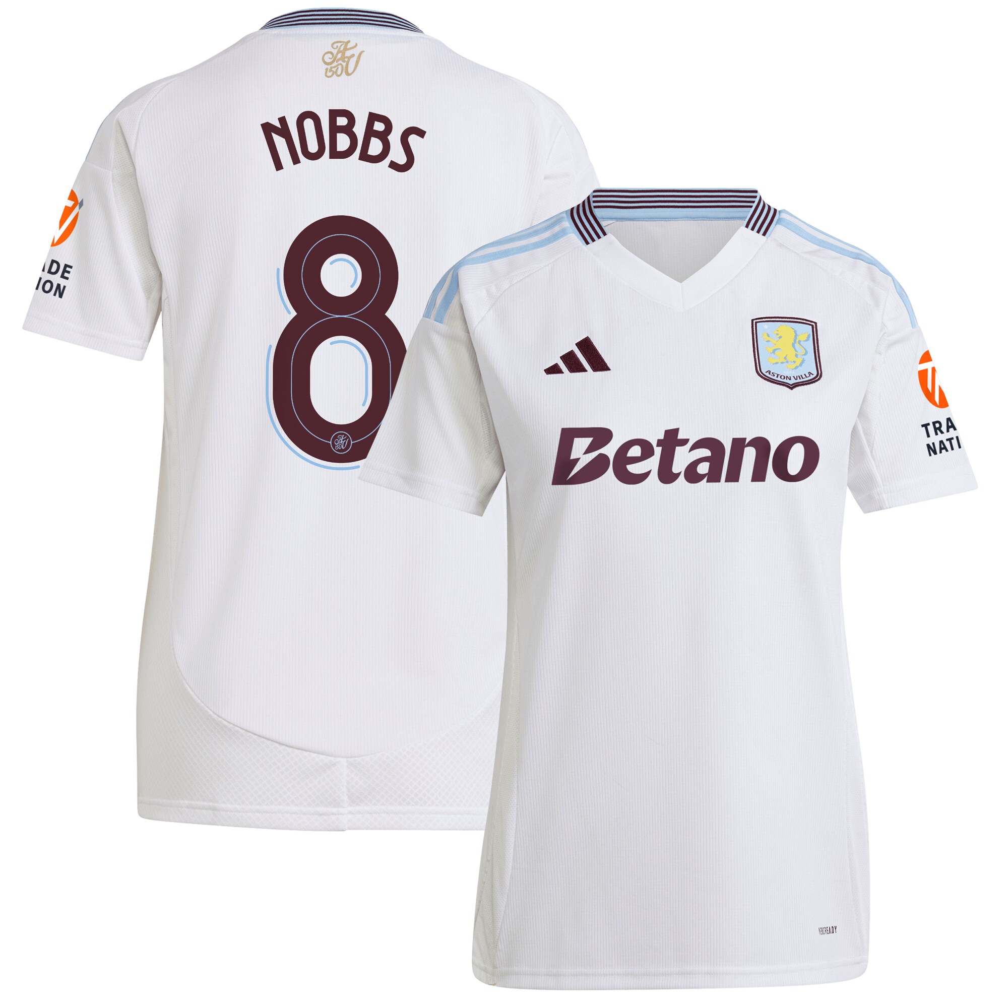 aston villa adidas away shirt 2024-25 – womens with nobbs 8 cup printing Collection - Aston Villa Official Store