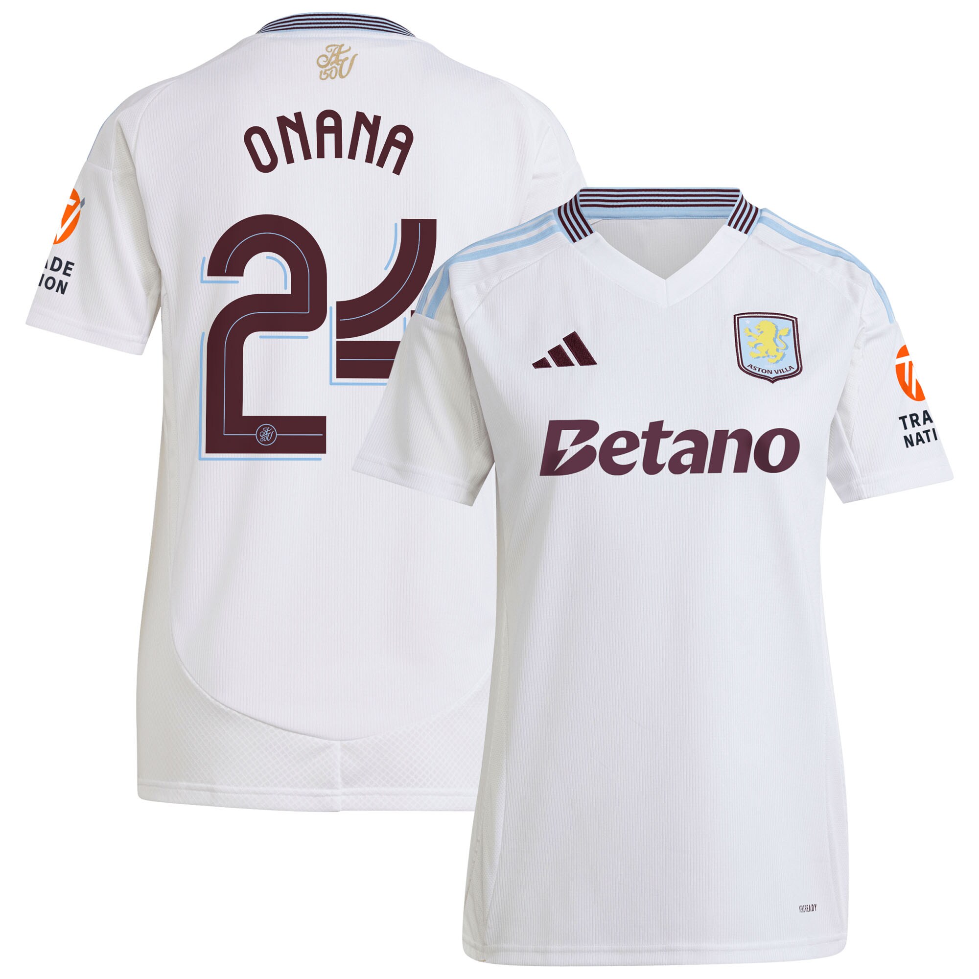 aston villa adidas away shirt 2024-25 – womens with onana 24 cup printing Collection - Aston Villa Official Store