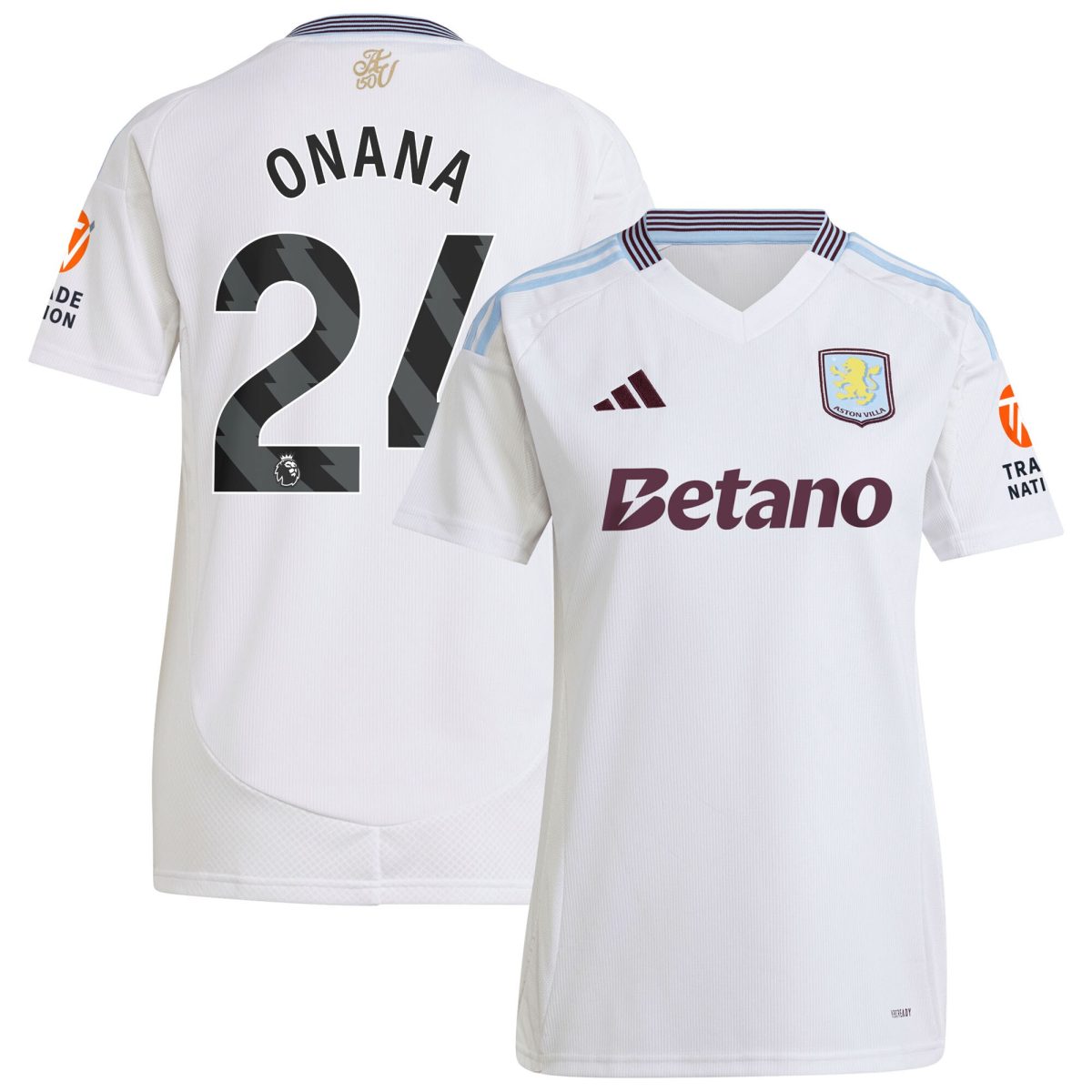 aston villa adidas away shirt 2024-25 – womens with onana 24 printing Collection - Aston Villa Official Store