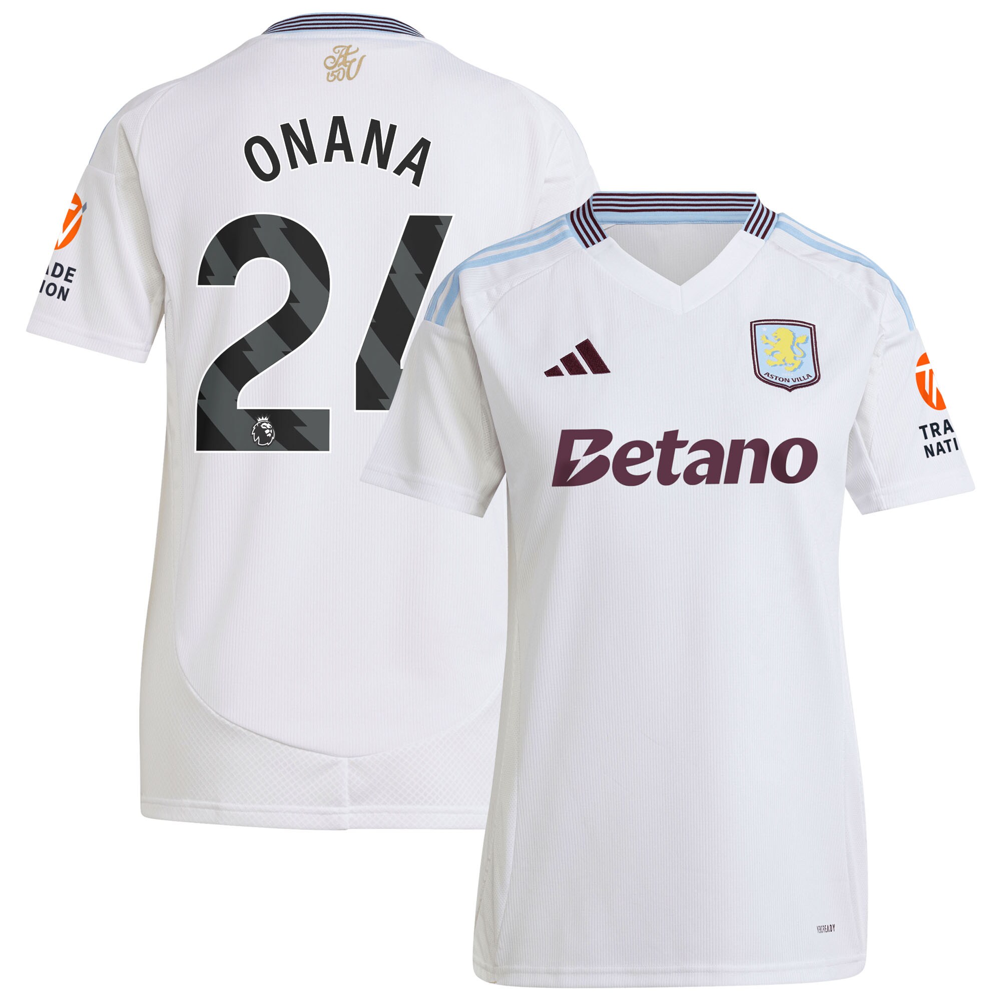 aston villa adidas away shirt 2024-25 – womens with onana 24 printing Collection - Aston Villa Official Store
