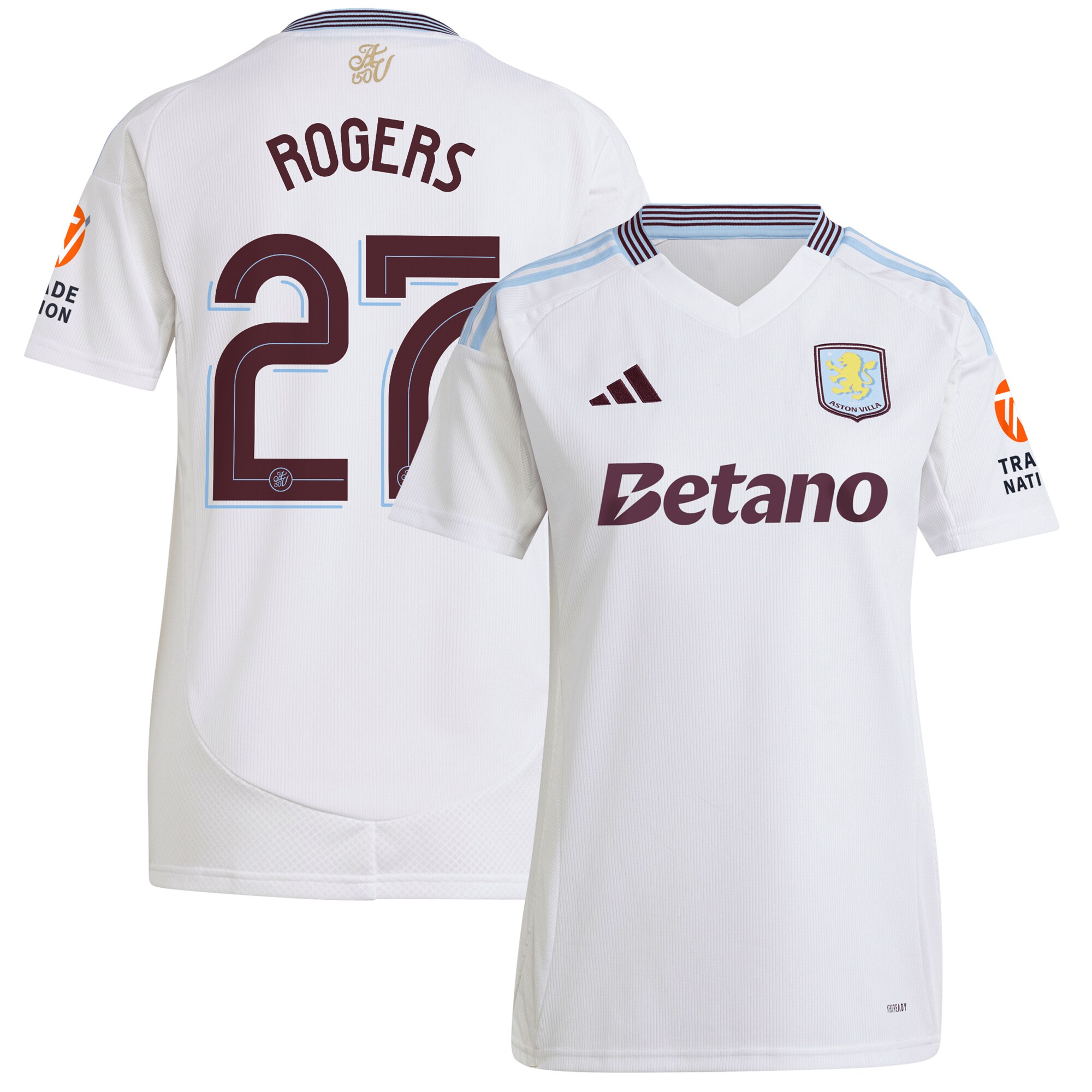 aston villa adidas away shirt 2024-25 – womens with rogers 27 cup printing Collection - Aston Villa Official Store