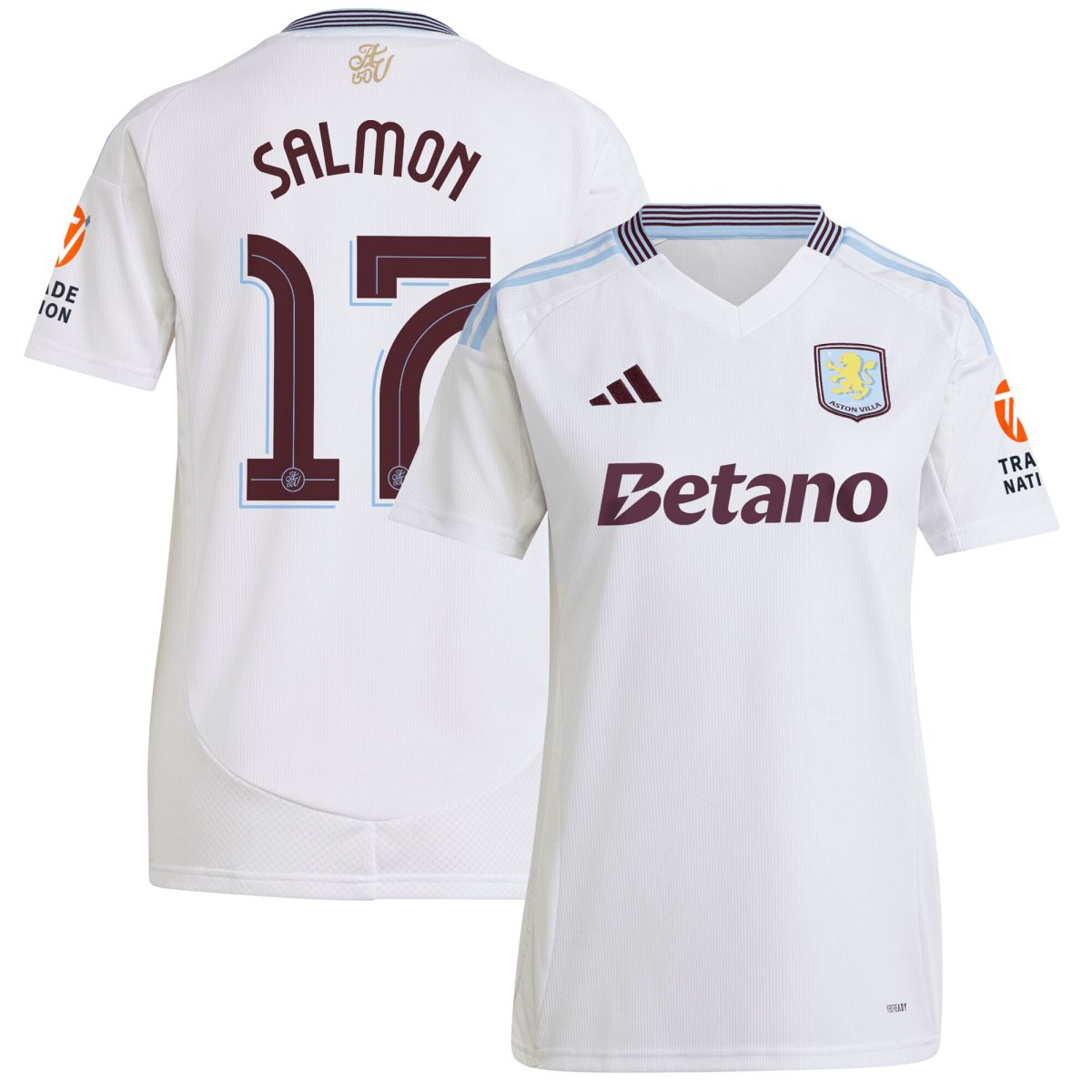aston villa adidas away shirt 2024-25 – womens with salmon 17 cup printing Collection - Aston Villa Official Store