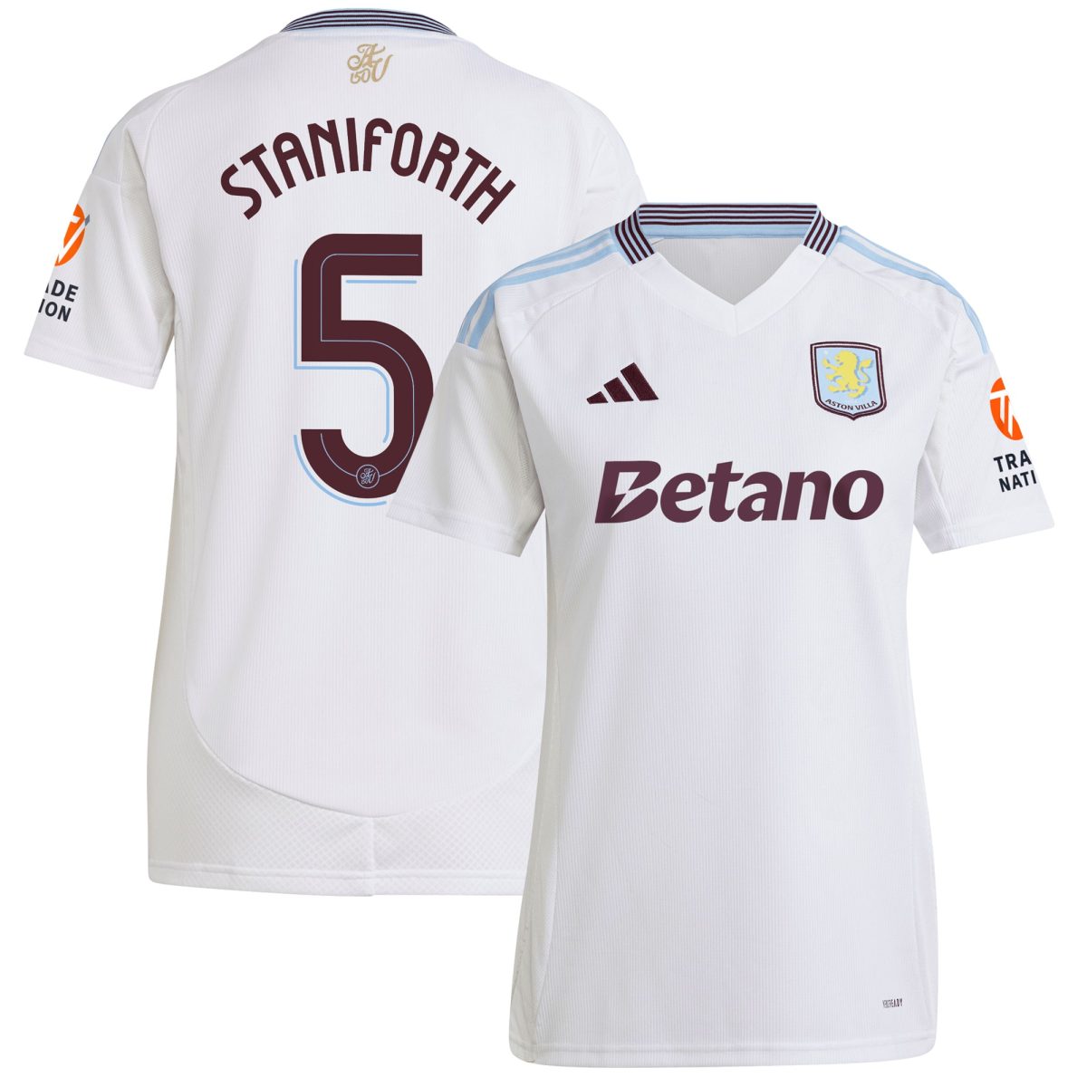 aston villa adidas away shirt 2024-25 – womens with staniforth 5 cup printing Collection - Aston Villa Official Store