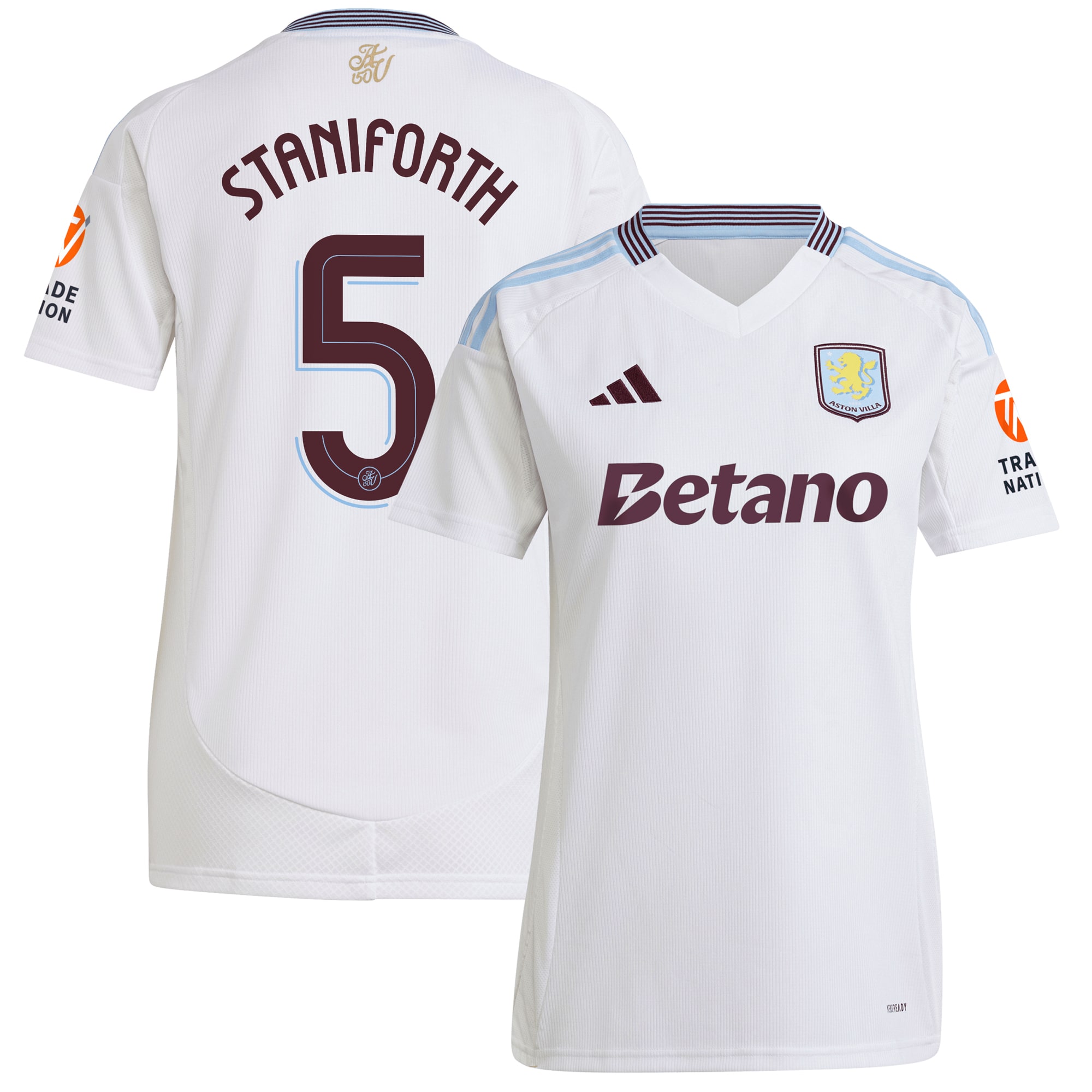 aston villa adidas away shirt 2024-25 – womens with staniforth 5 cup printing Collection - Aston Villa Official Store