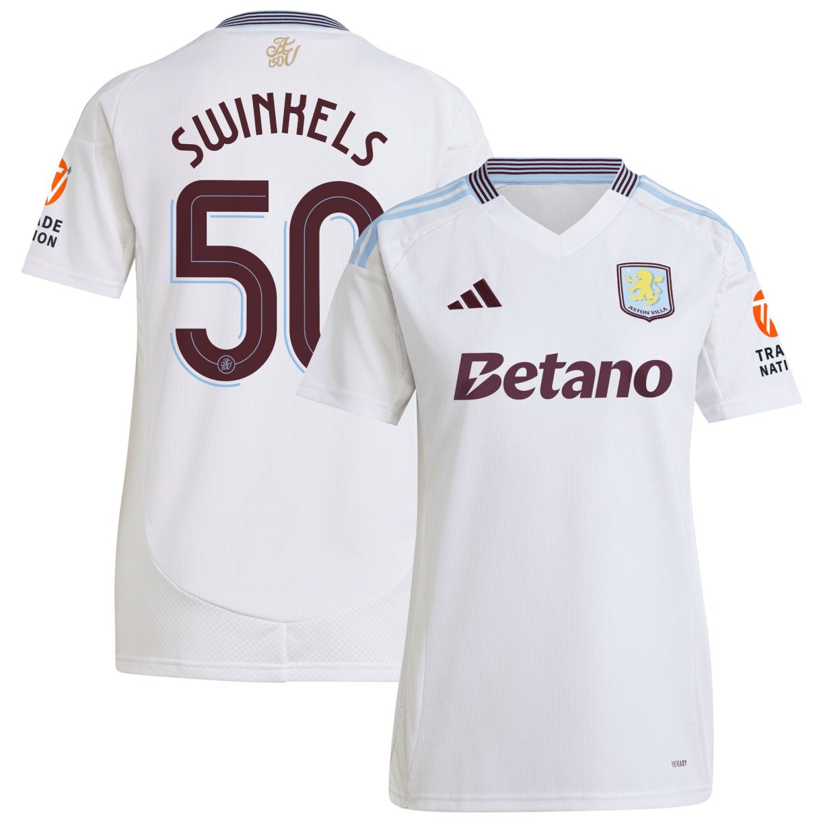 aston villa adidas away shirt 2024-25 – womens with swinkels 50 cup printing Collection - Aston Villa Official Store