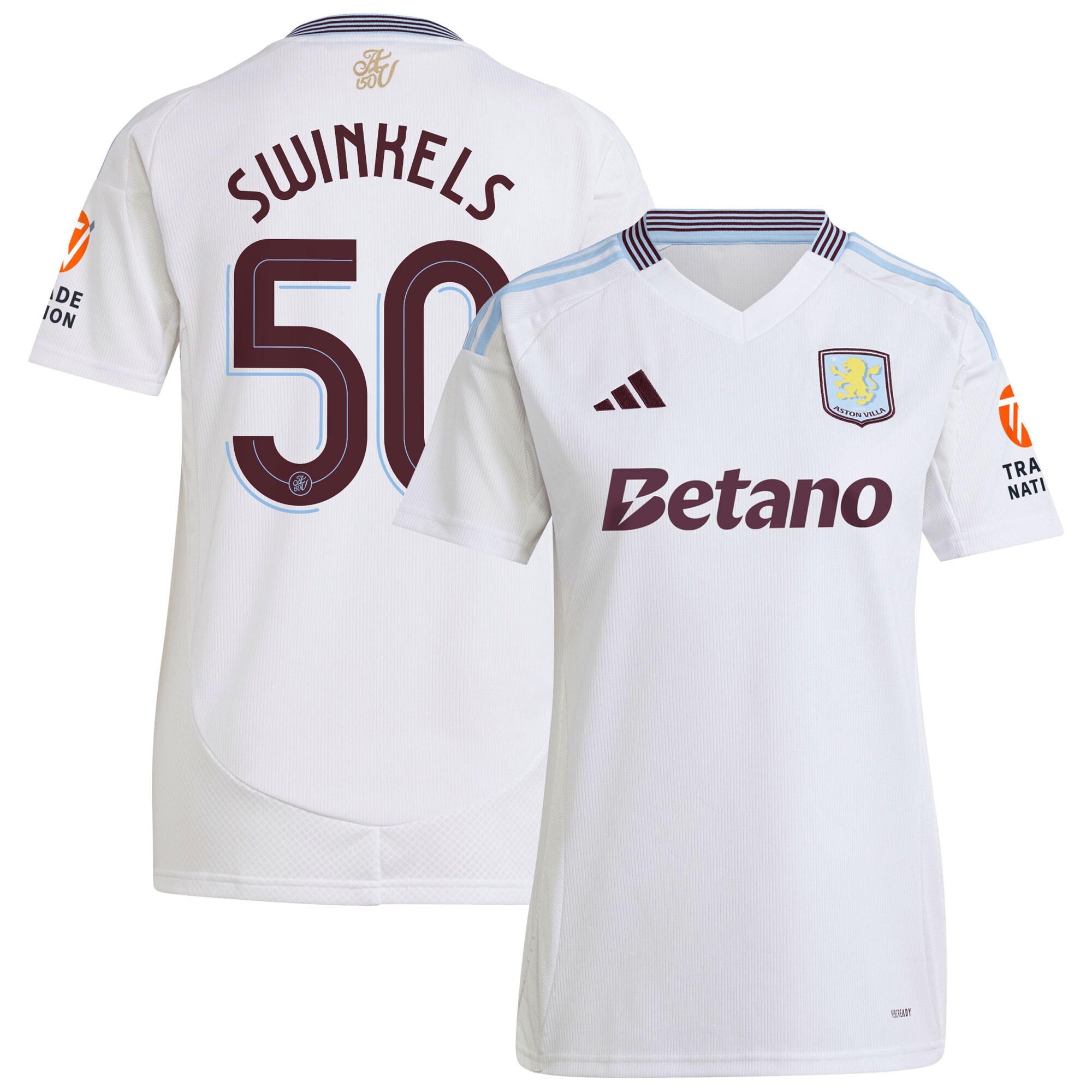 aston villa adidas away shirt 2024-25 – womens with swinkels 50 cup printing Collection - Aston Villa Official Store