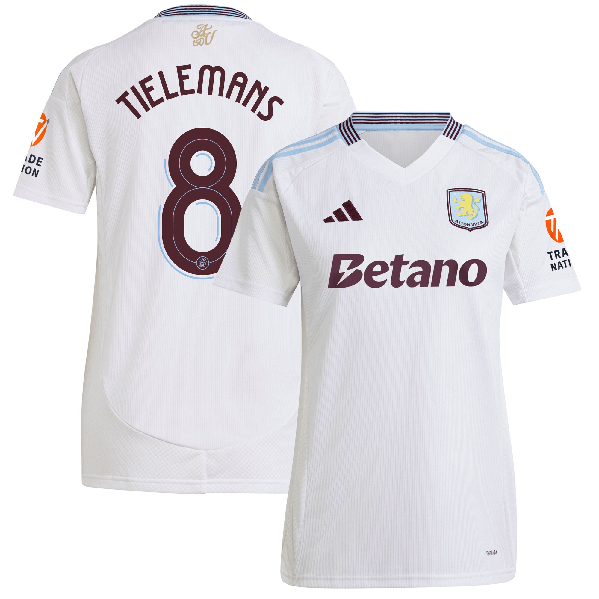 aston villa adidas away shirt 2024-25 – womens with tielemans 8 cup printing Collection - Aston Villa Official Store
